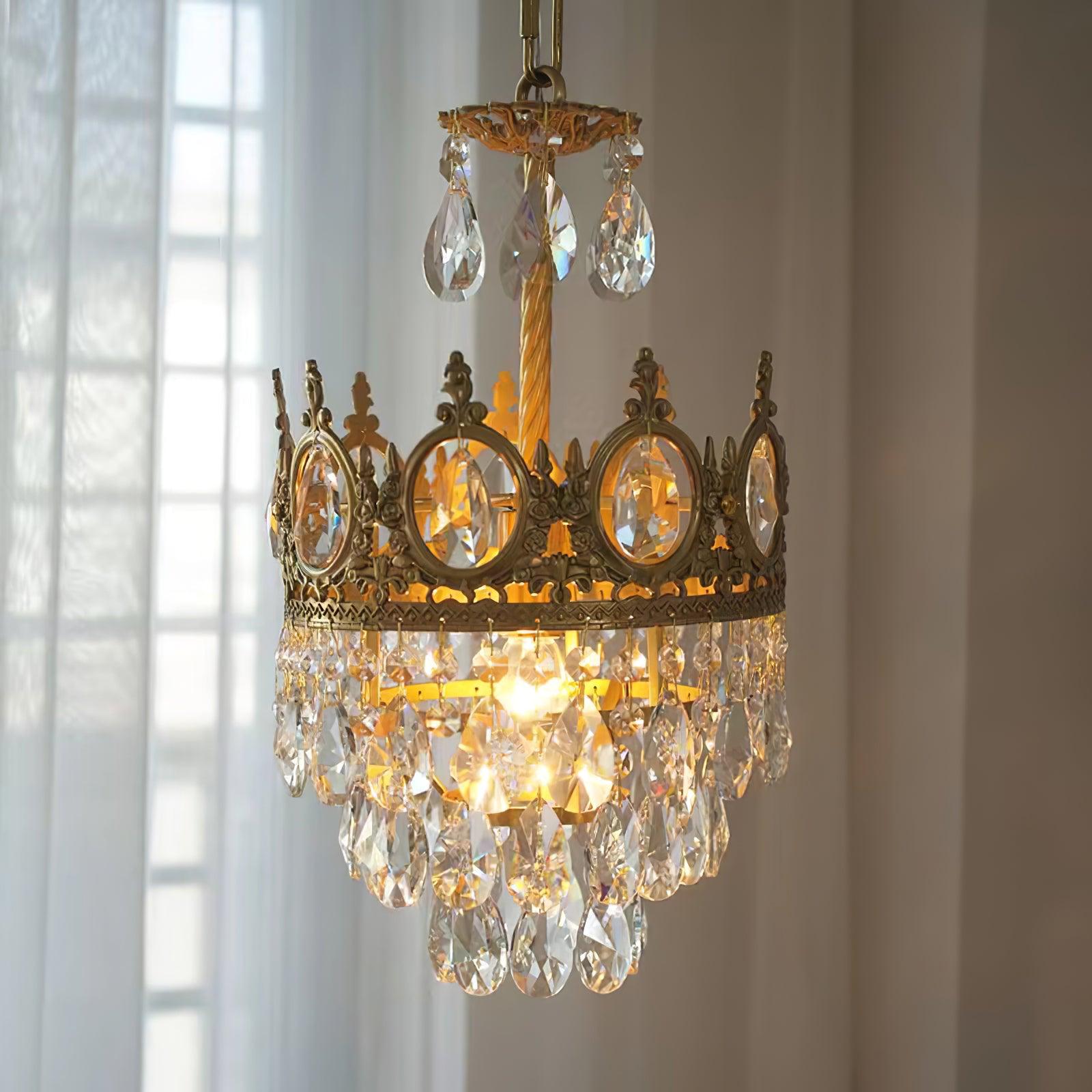 Vintage Crystal Chandelier - Cueteks