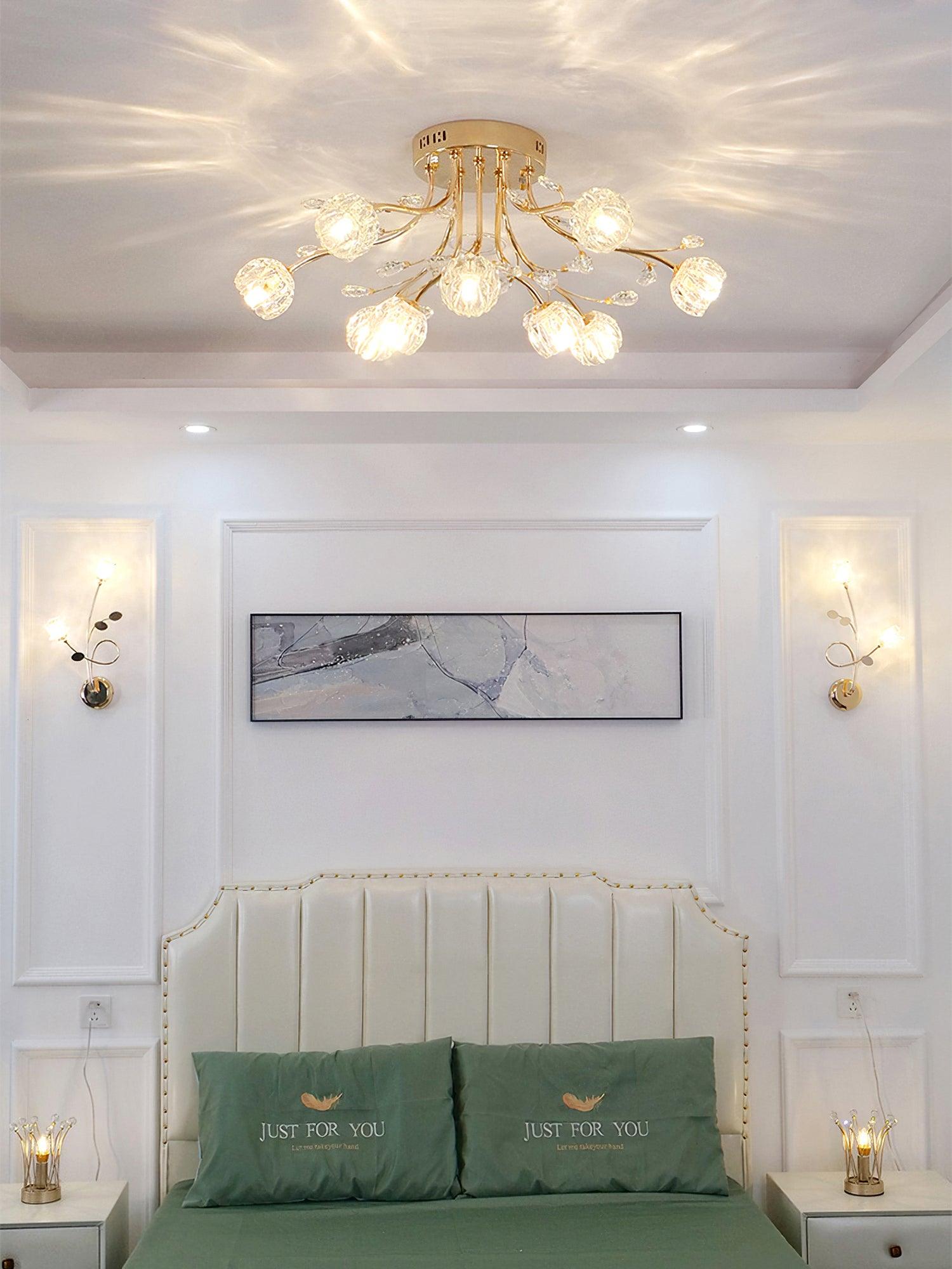 Crystal Flower Ceiling Light - Cueteks