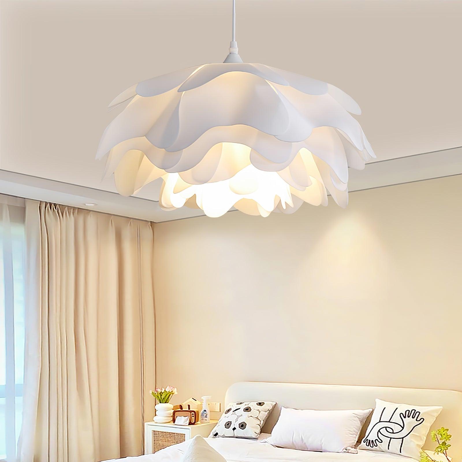 Flower Shaped White Pendant Lamp - Cueteks