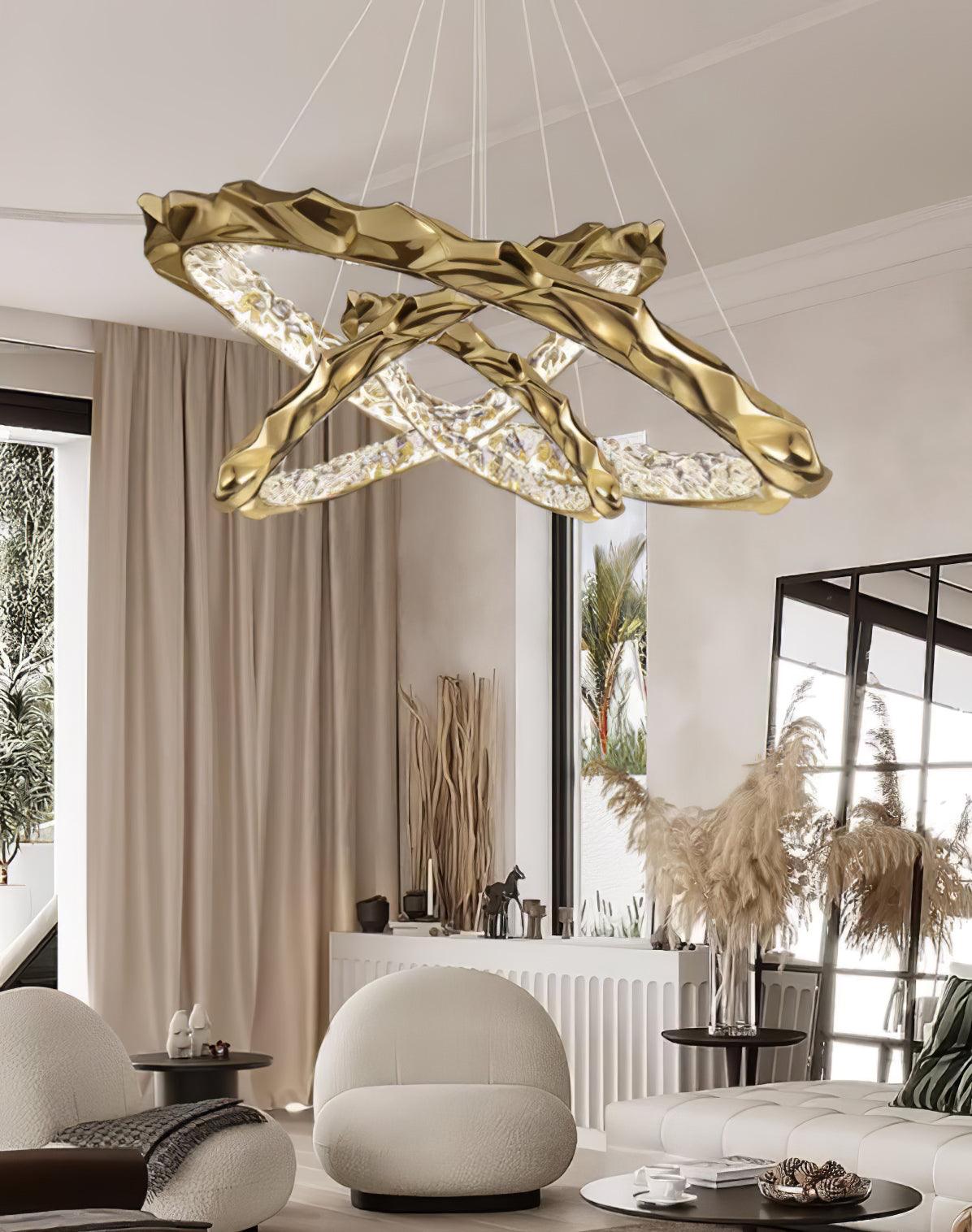 Resin Circlet Brass Pendant Lamp - Cueteks