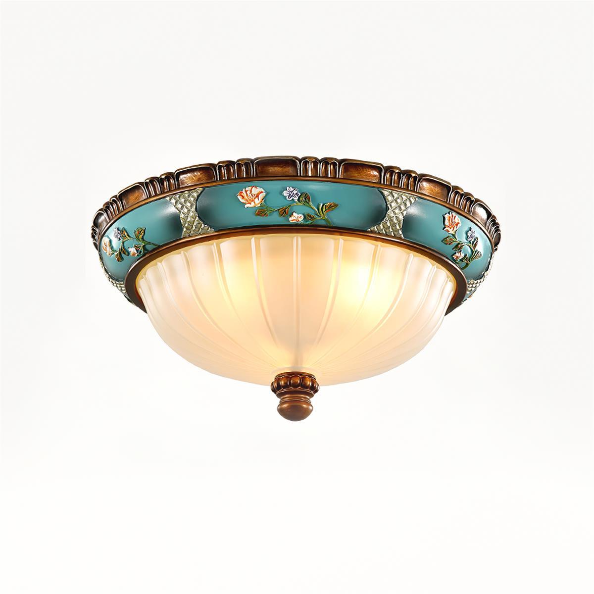 Retro Floral Resin Recessed Ceiling Light - Cueteks