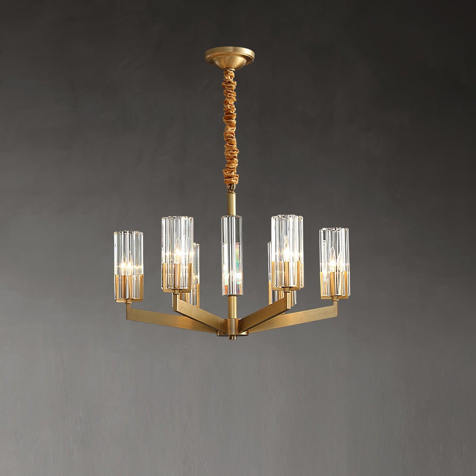 Kayla Brass Chandelier - Cueteks