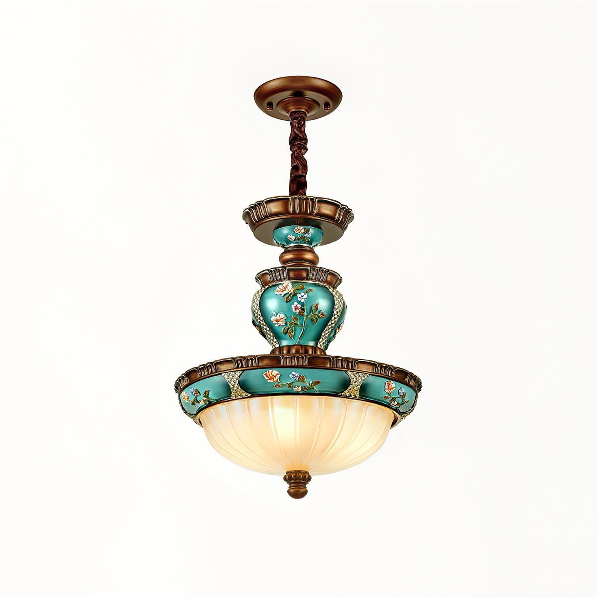 Retro Floral Resin Recessed Ceiling Light - Cueteks