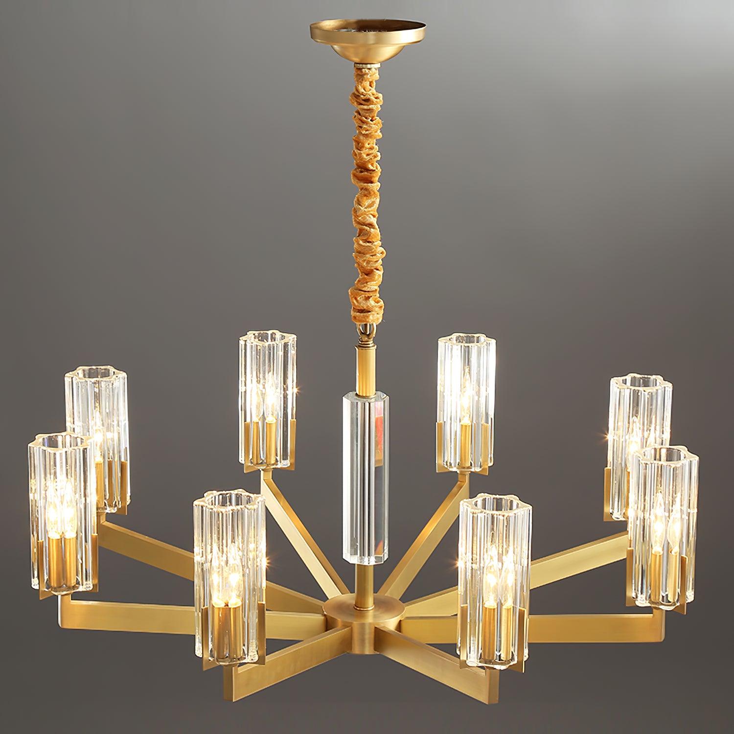 Kayla Brass Chandelier - Cueteks