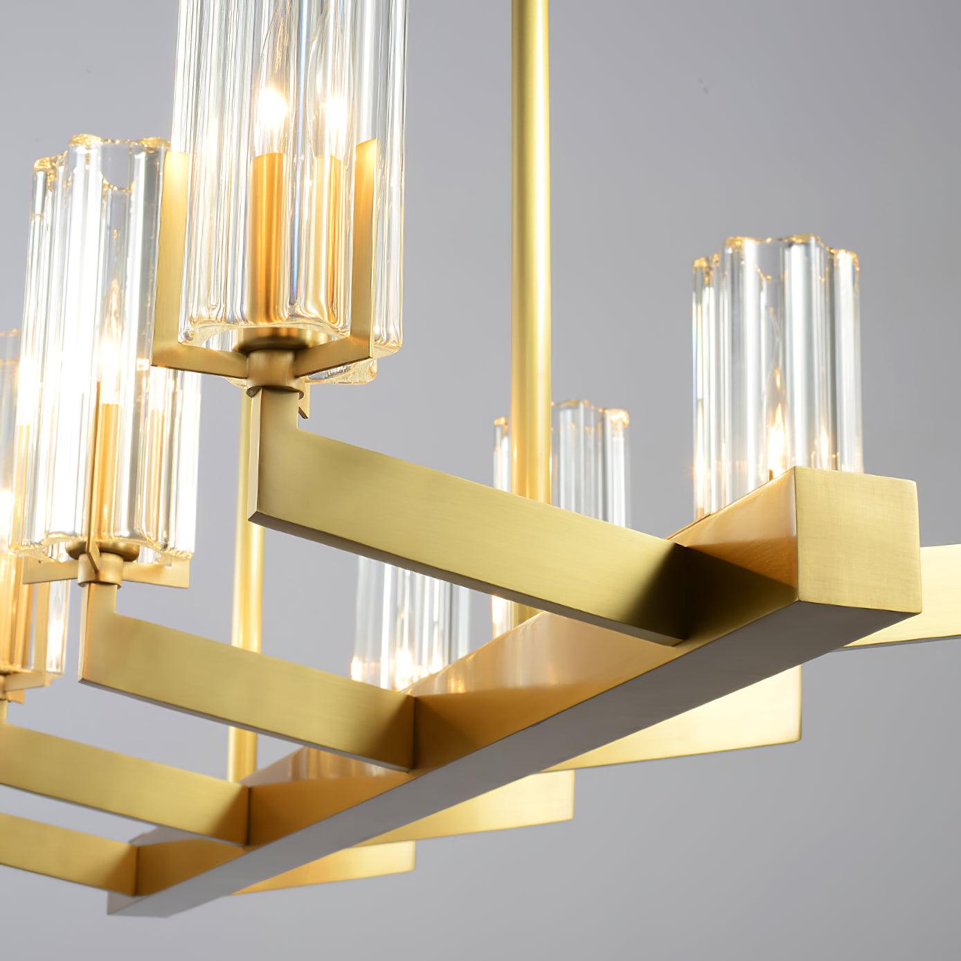 Kayla Brass Chandelier - Cueteks