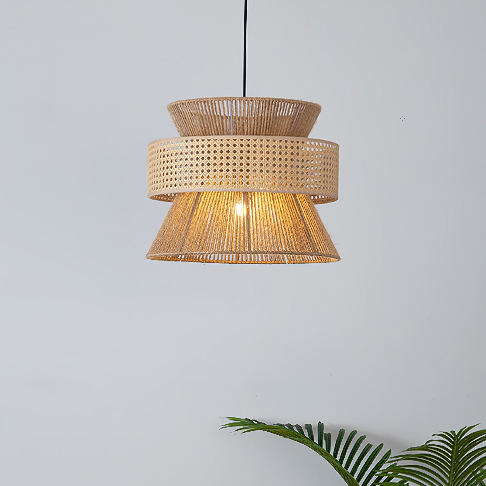 Rattan Bamboo Pendant Lamp - Cueteks