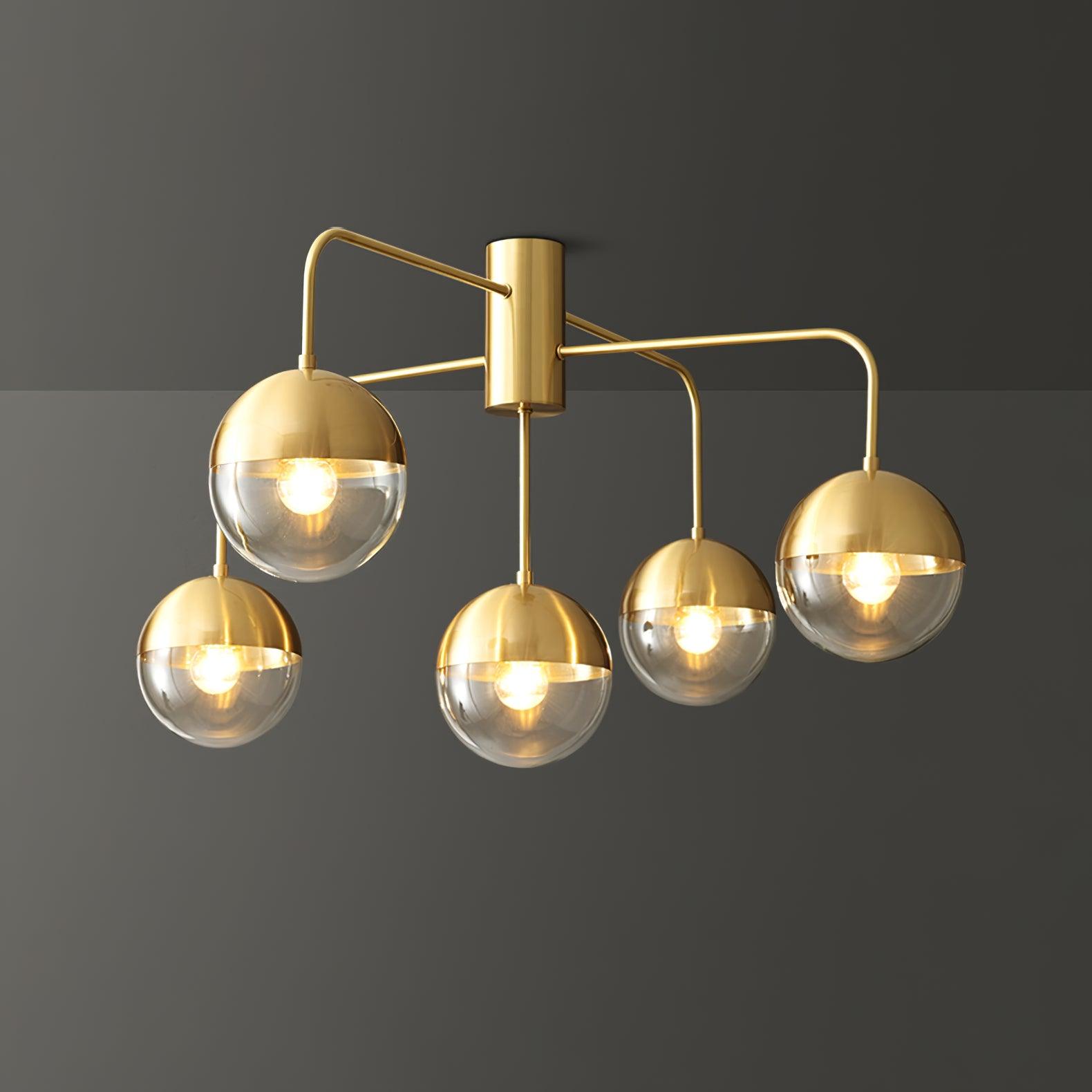 Brass Globulars Ceiling Lamp - Cueteks