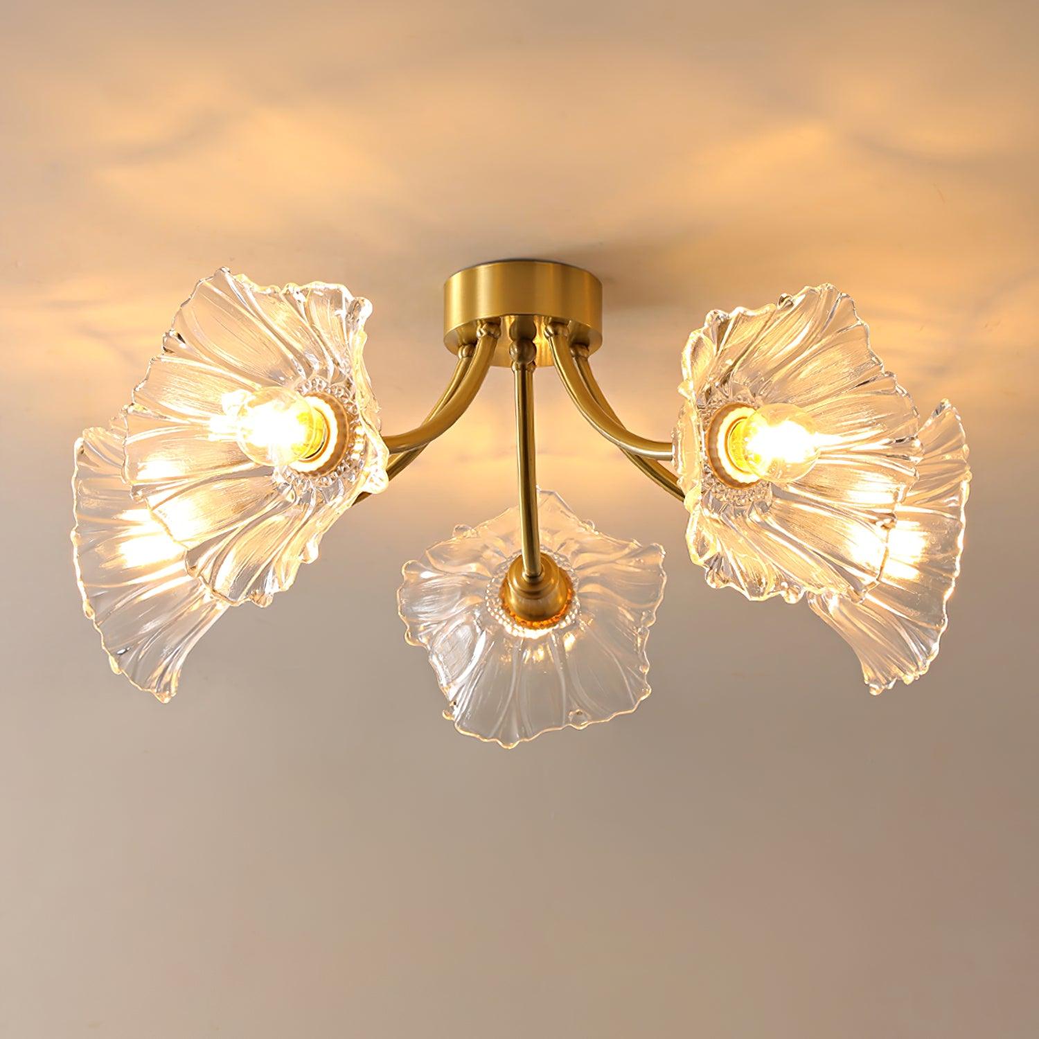 Kalin Flower Glass Ceiling Lamp - Cueteks