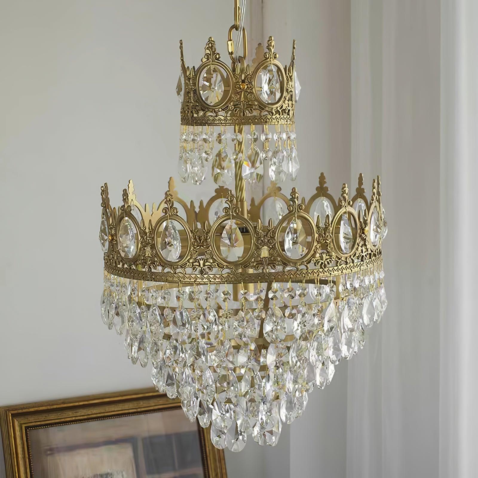 Vintage Crystal Chandelier - Cueteks