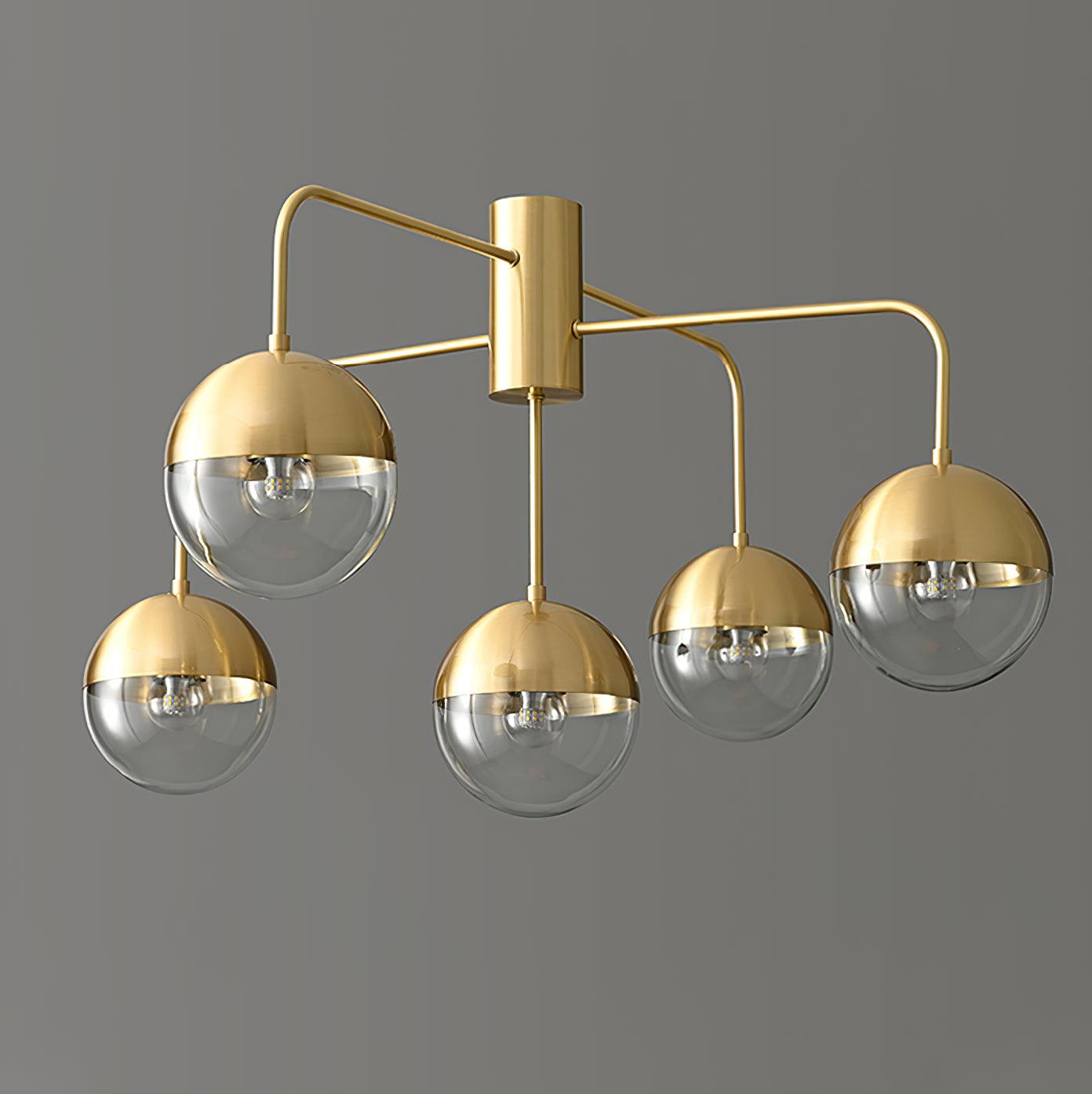 Brass Globulars Ceiling Lamp - Cueteks