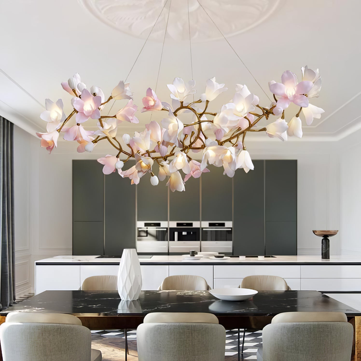 Circular Blossom Chandelier - Cueteks