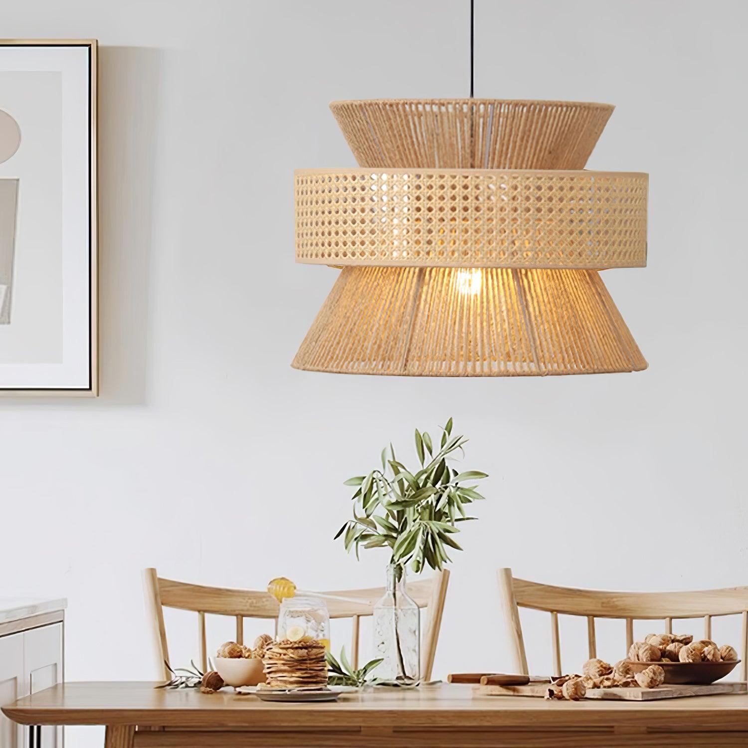 Rattan Bamboo Pendant Lamp - Cueteks