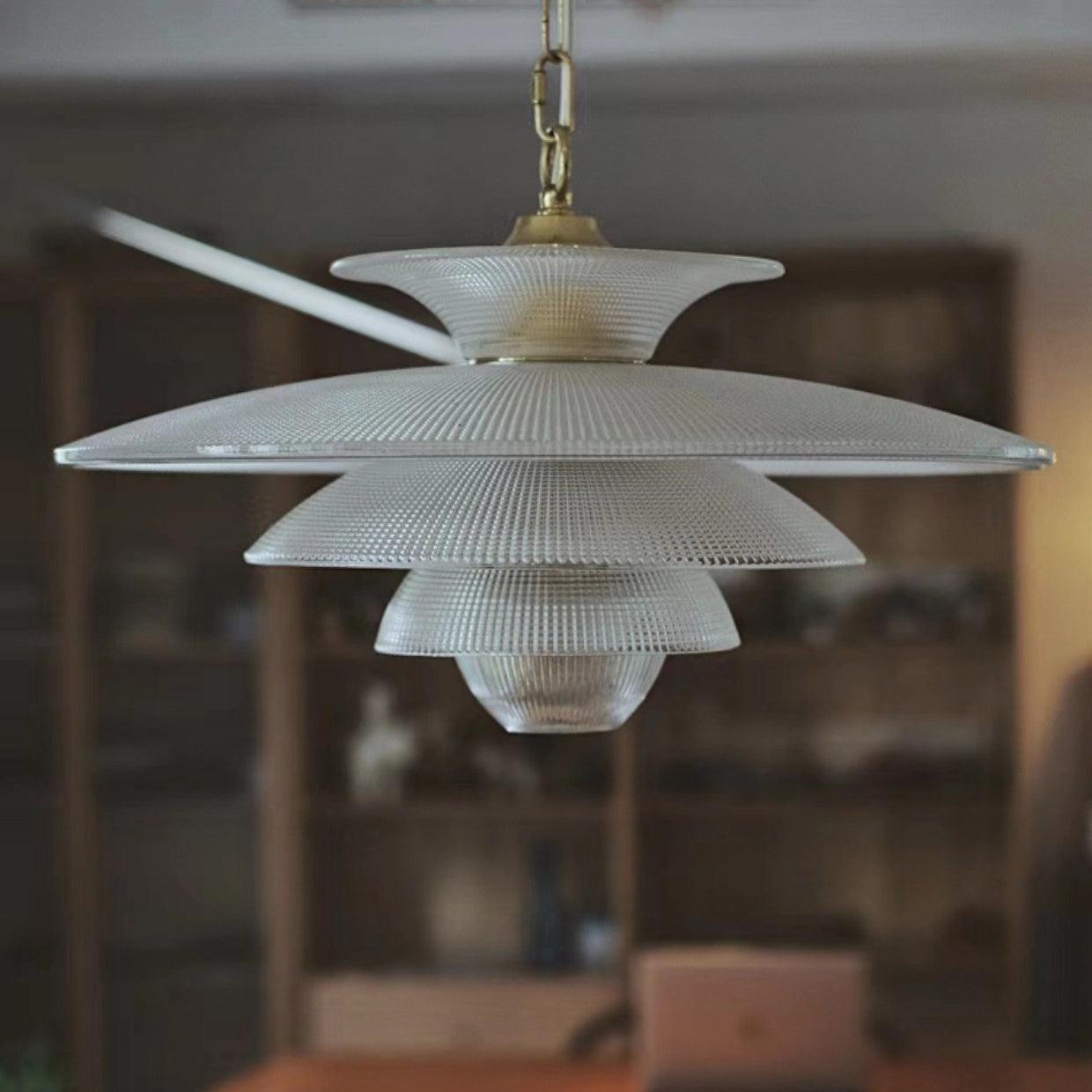 Grid Glass Pendant Light - Cueteks