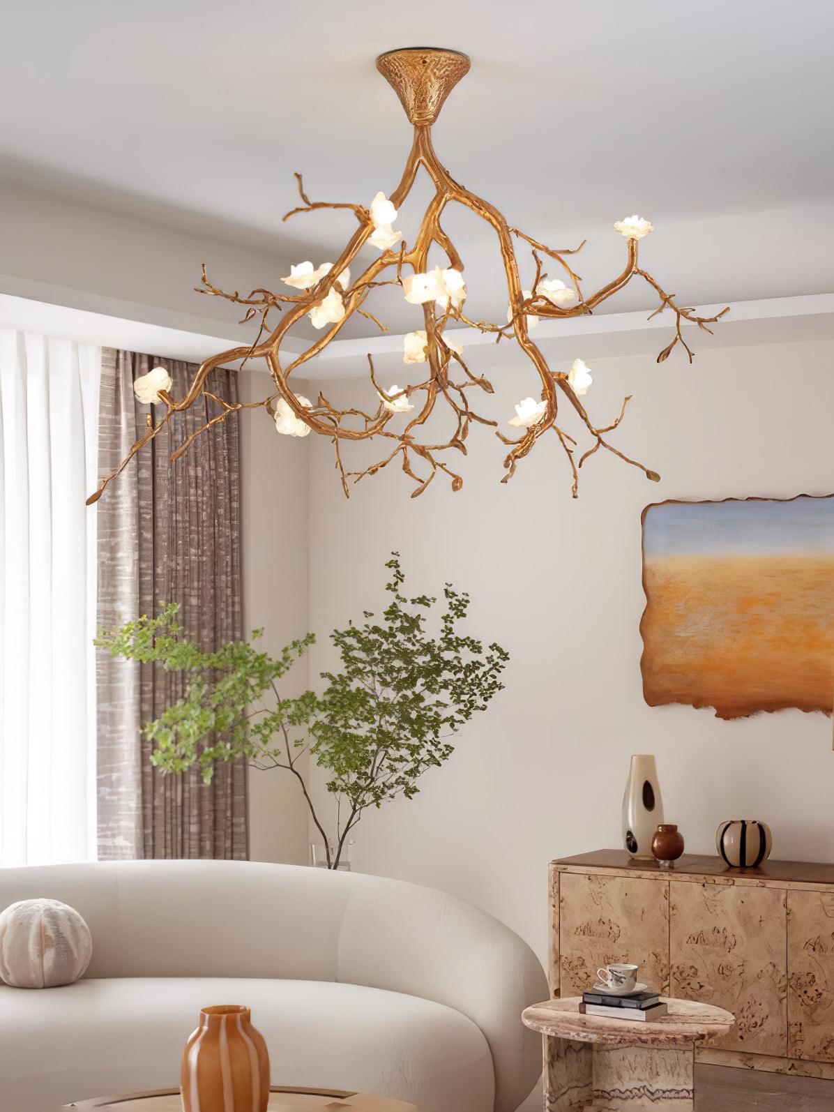 Tree Branches Flower Ceiling Lamp - Cueteks