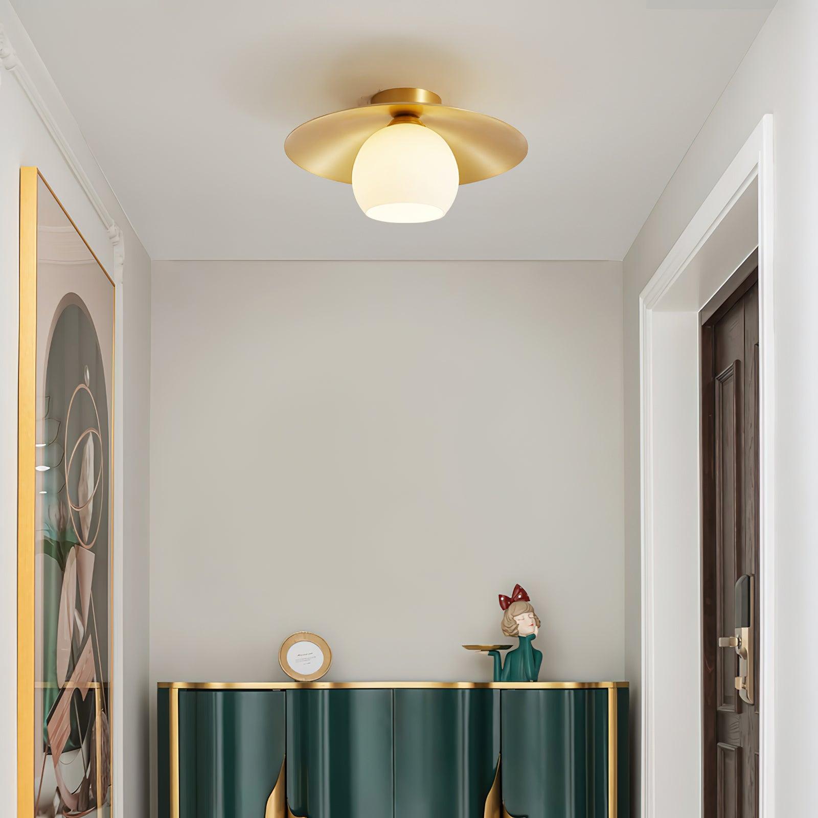 Brass Cap Ceiling Lamp - Cueteks