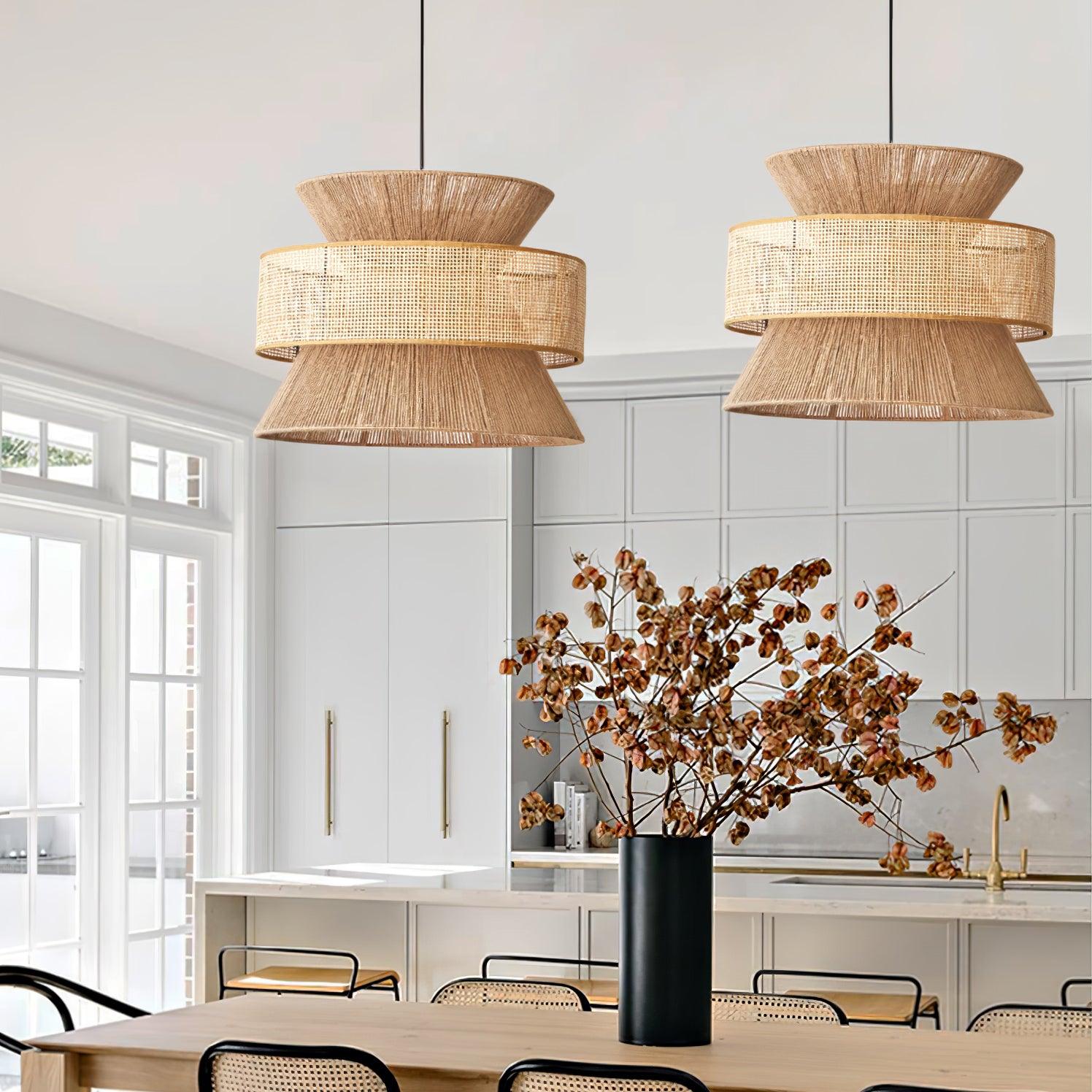 Rattan Bamboo Pendant Lamp - Cueteks