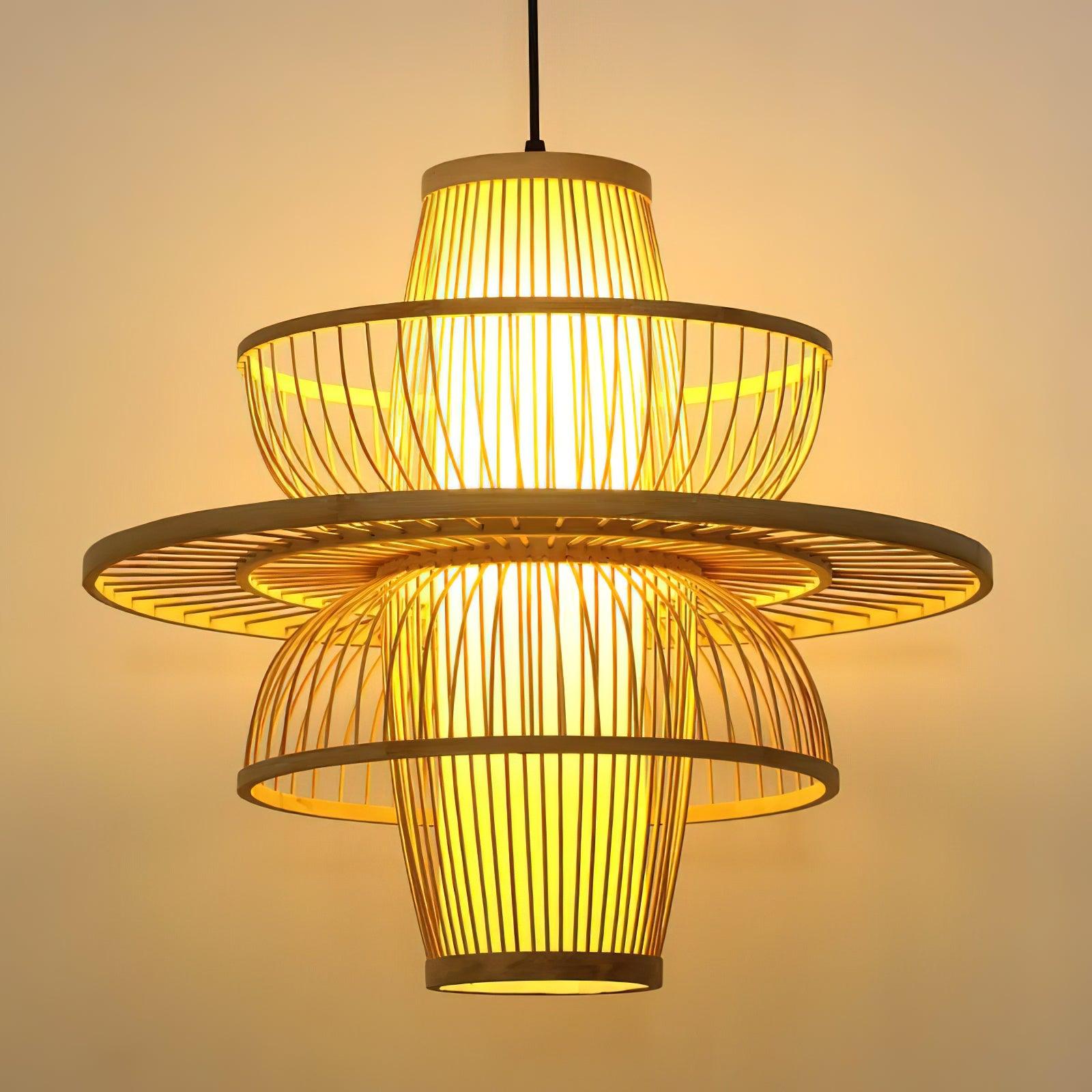 Handmade Sigyn Bamboo Pendant Lamp - Cueteks
