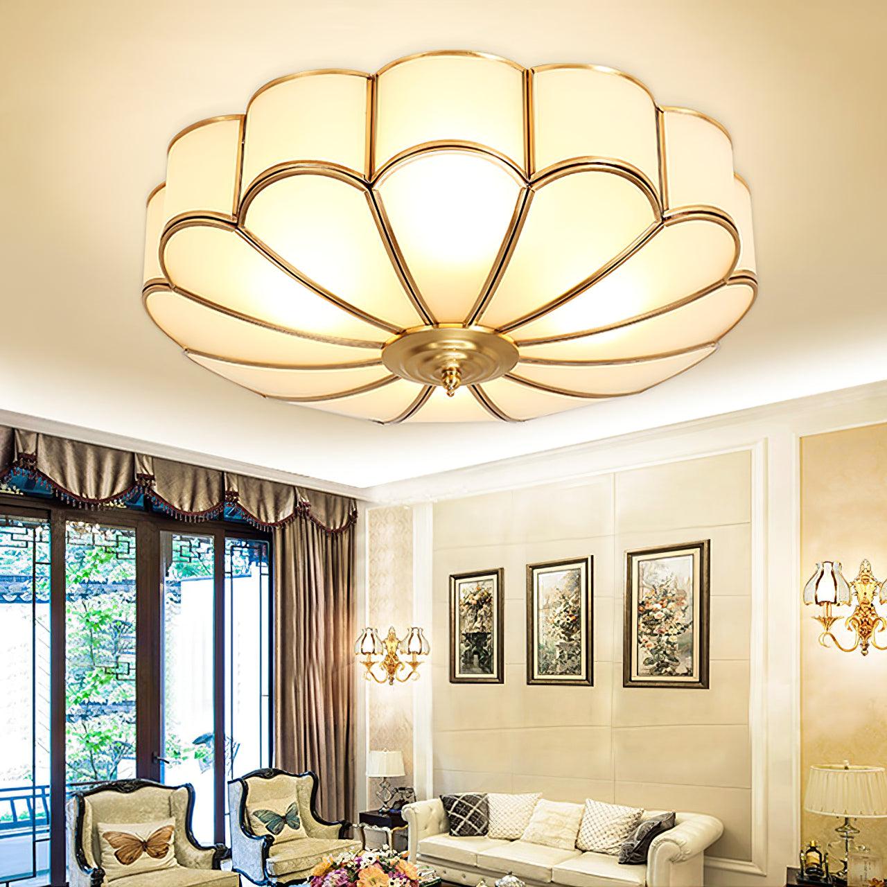 Flower Shape Glass Recessed Ceiling Light - Cueteks