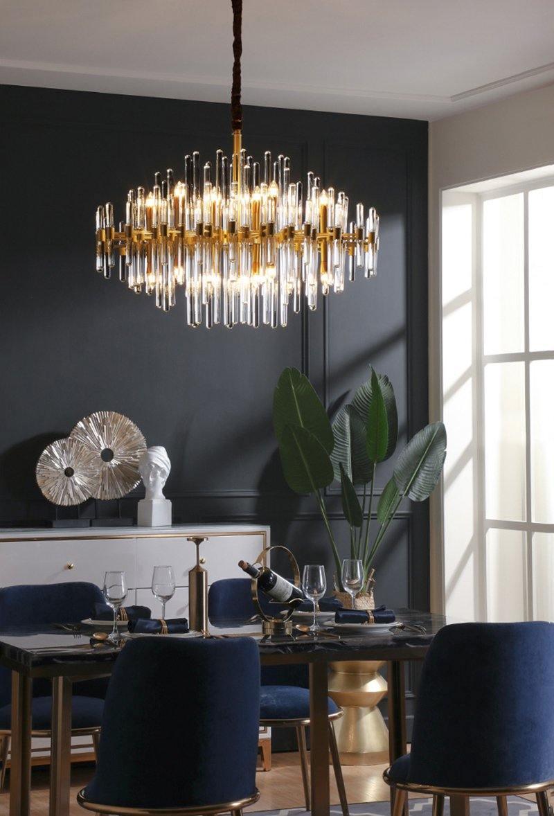 Vintage Antique Brass Chandelier - Cueteks