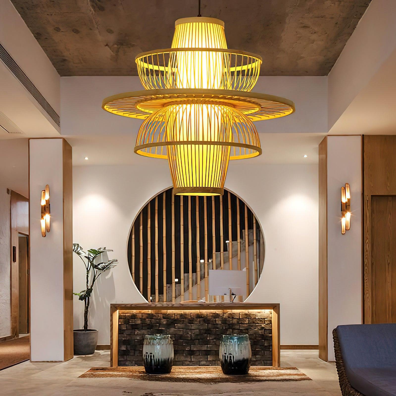 Handmade Sigyn Bamboo Pendant Lamp - Cueteks