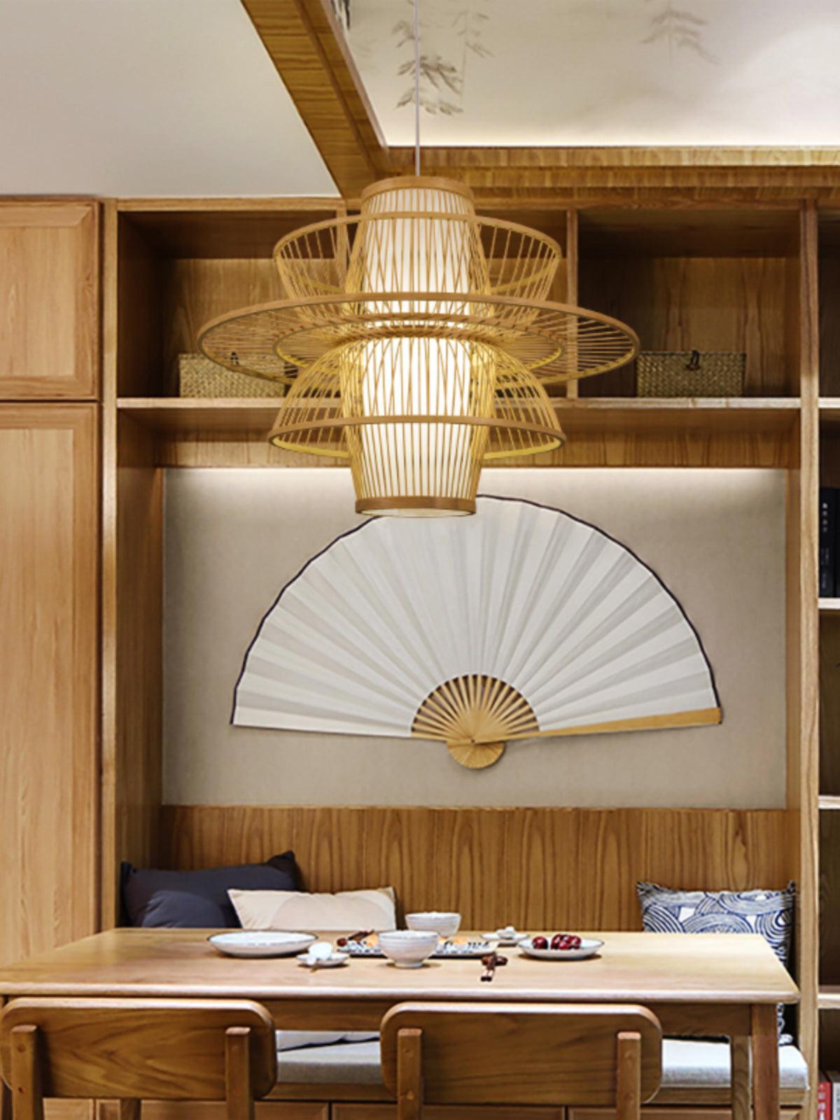 Handmade Sigyn Bamboo Pendant Lamp - Cueteks