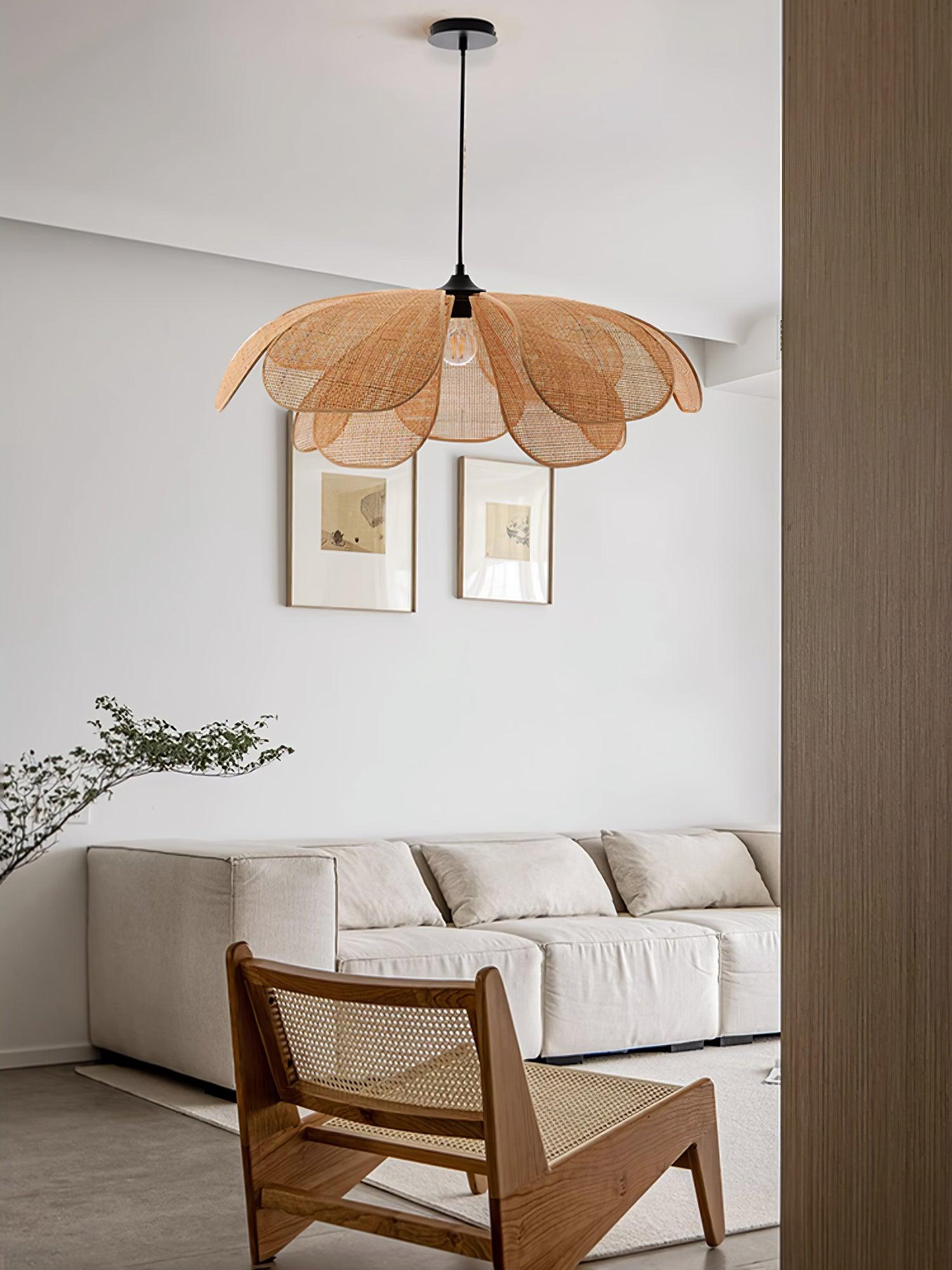 Rattan Petal Pendant Lamp - Cueteks