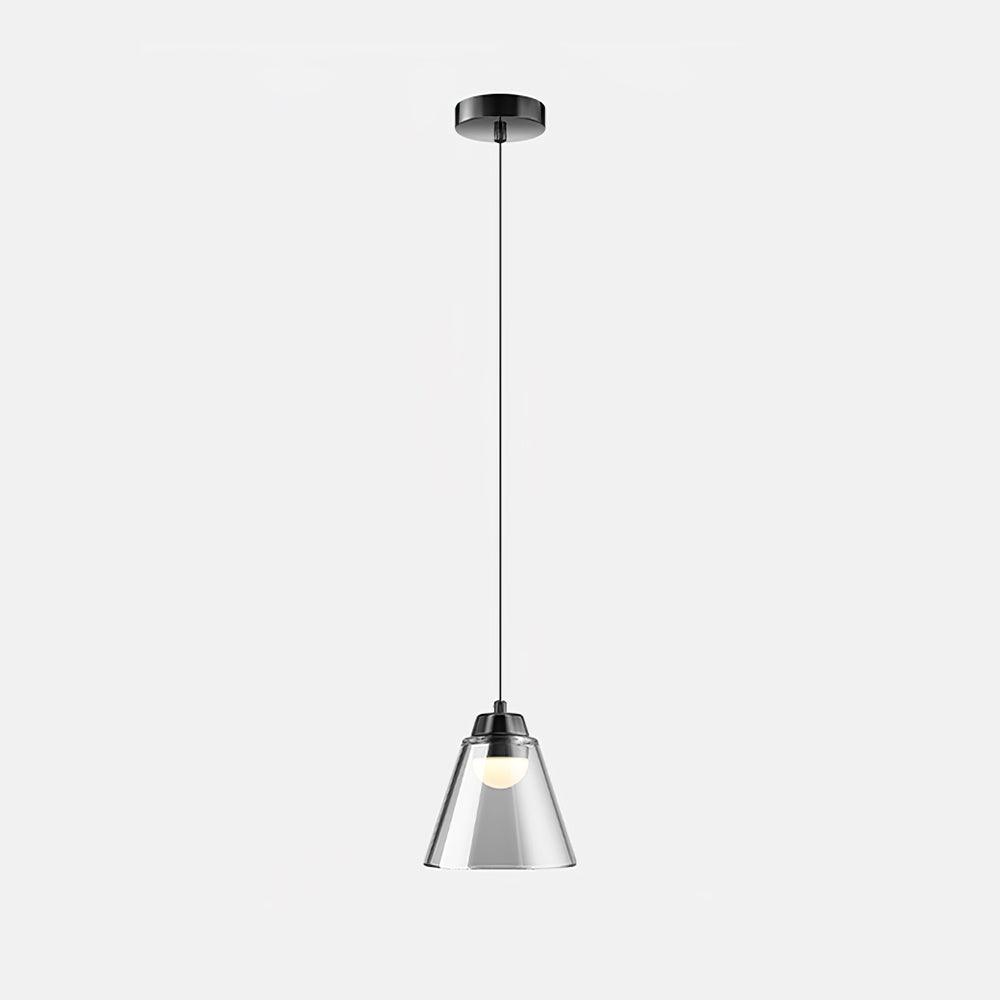 Full single pendant with round Black canopy and long cord