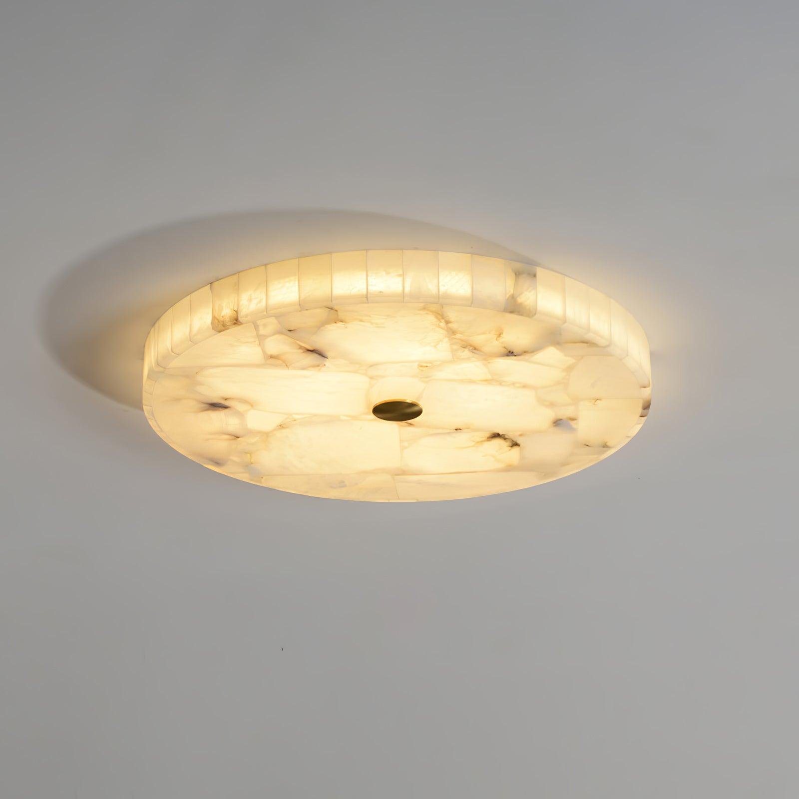 Round Alabaster Ceiling Lamp - Cueteks
