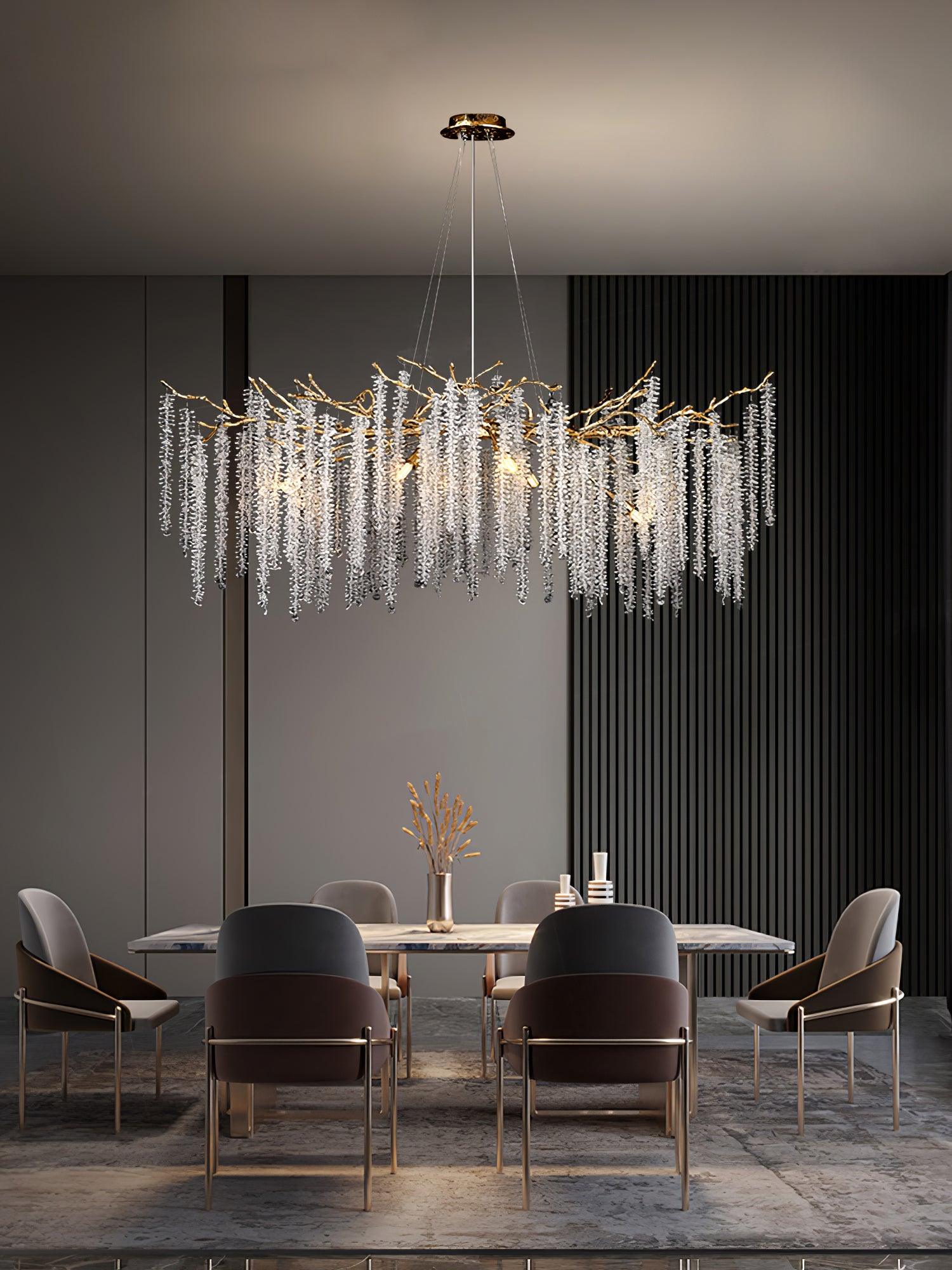 Wisteria Flower Crystal Chandelier - Cueteks