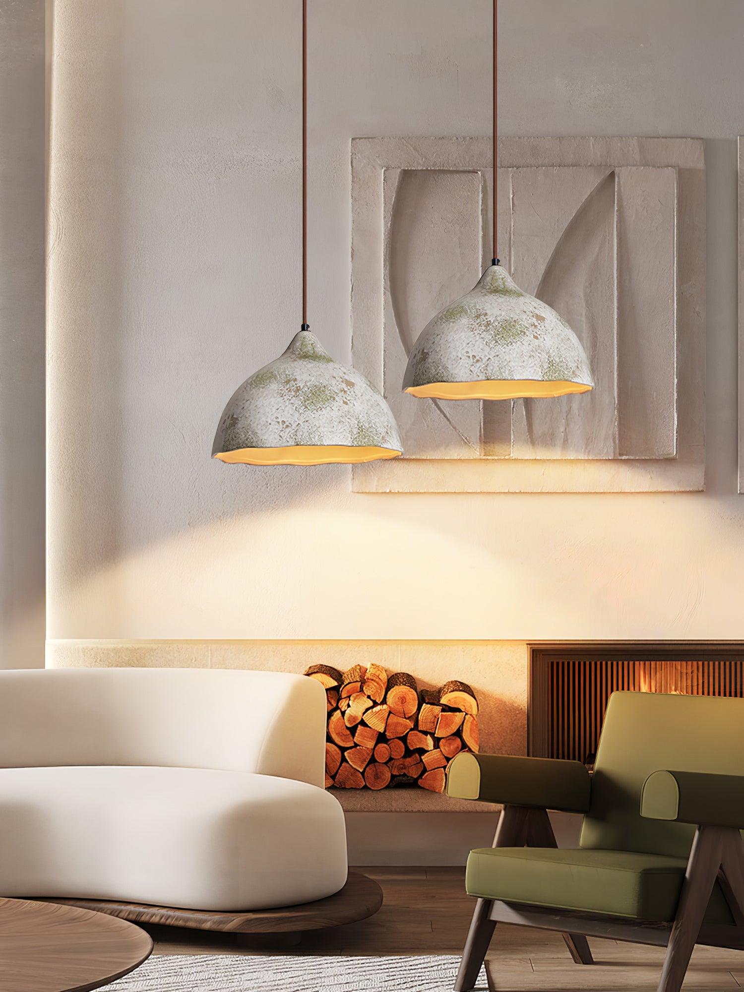 Pear Shape Ceramic Pendant Light - Cueteks