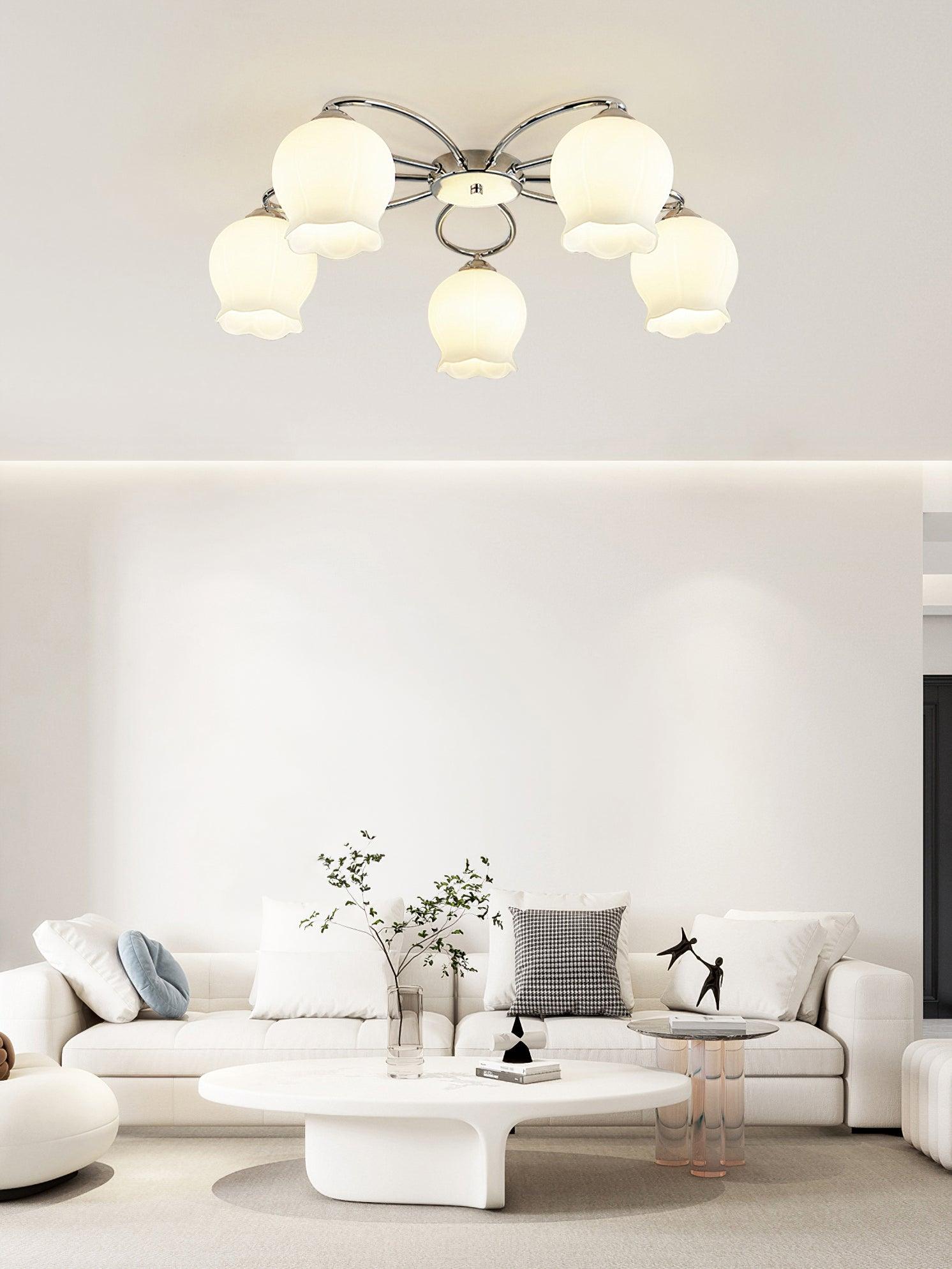 Floral Glass Ceiling Lamp - Cueteks