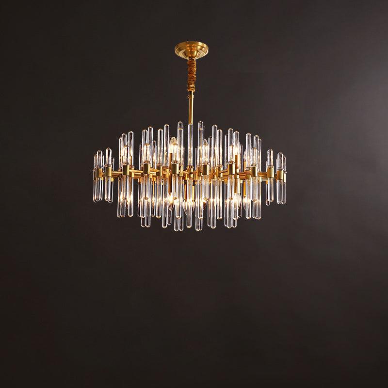 Vintage Antique Brass Chandelier - Cueteks