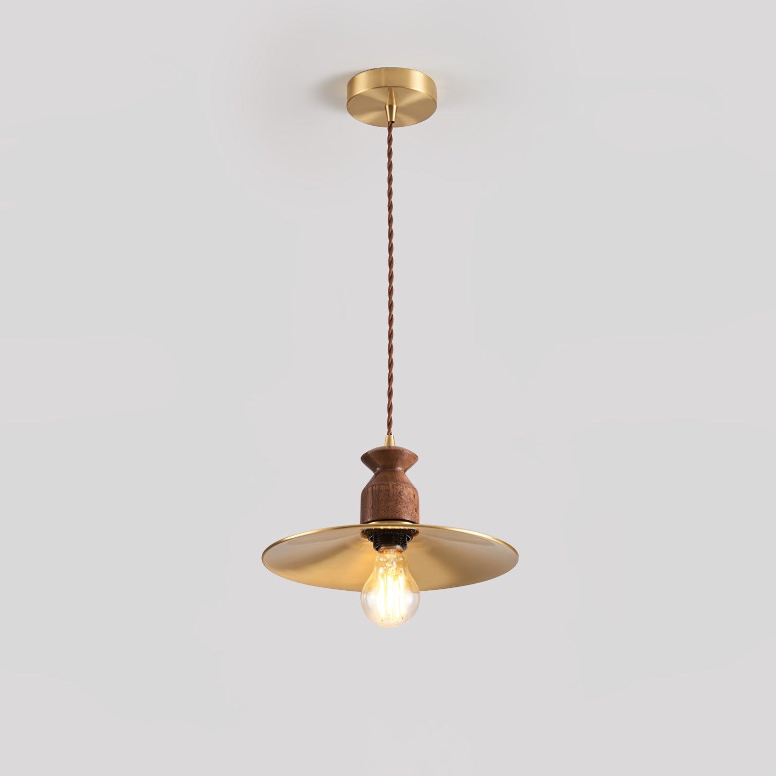 Brass Crest Pendant Light - Cueteks