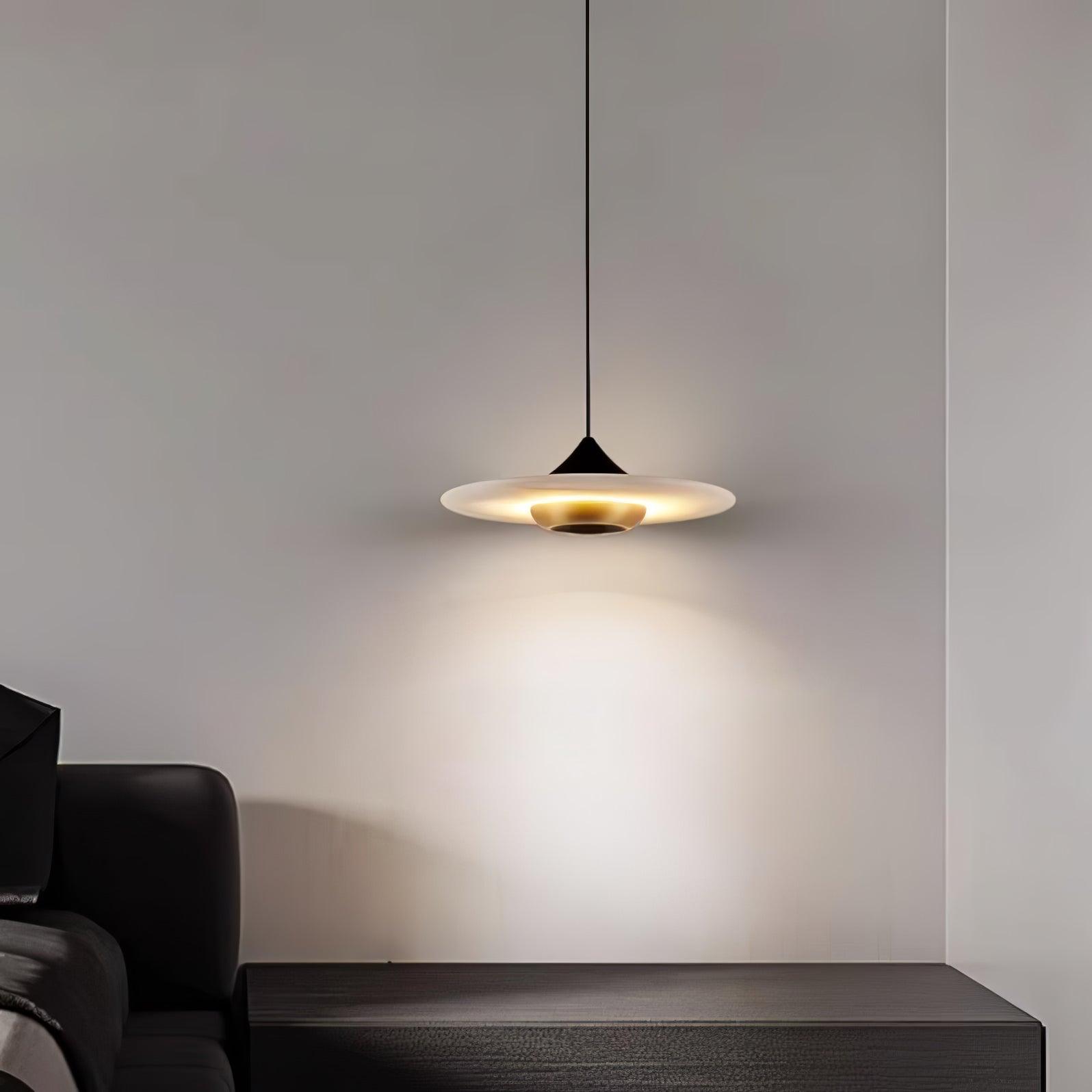 Flying Saucer Marble Pendant Lamp - Cueteks