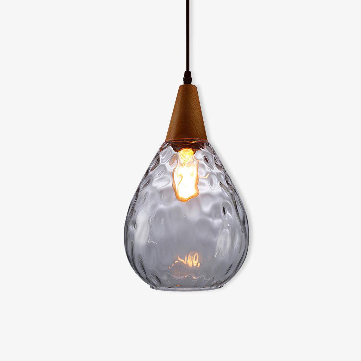 Clear Besnier glass pendant isolated