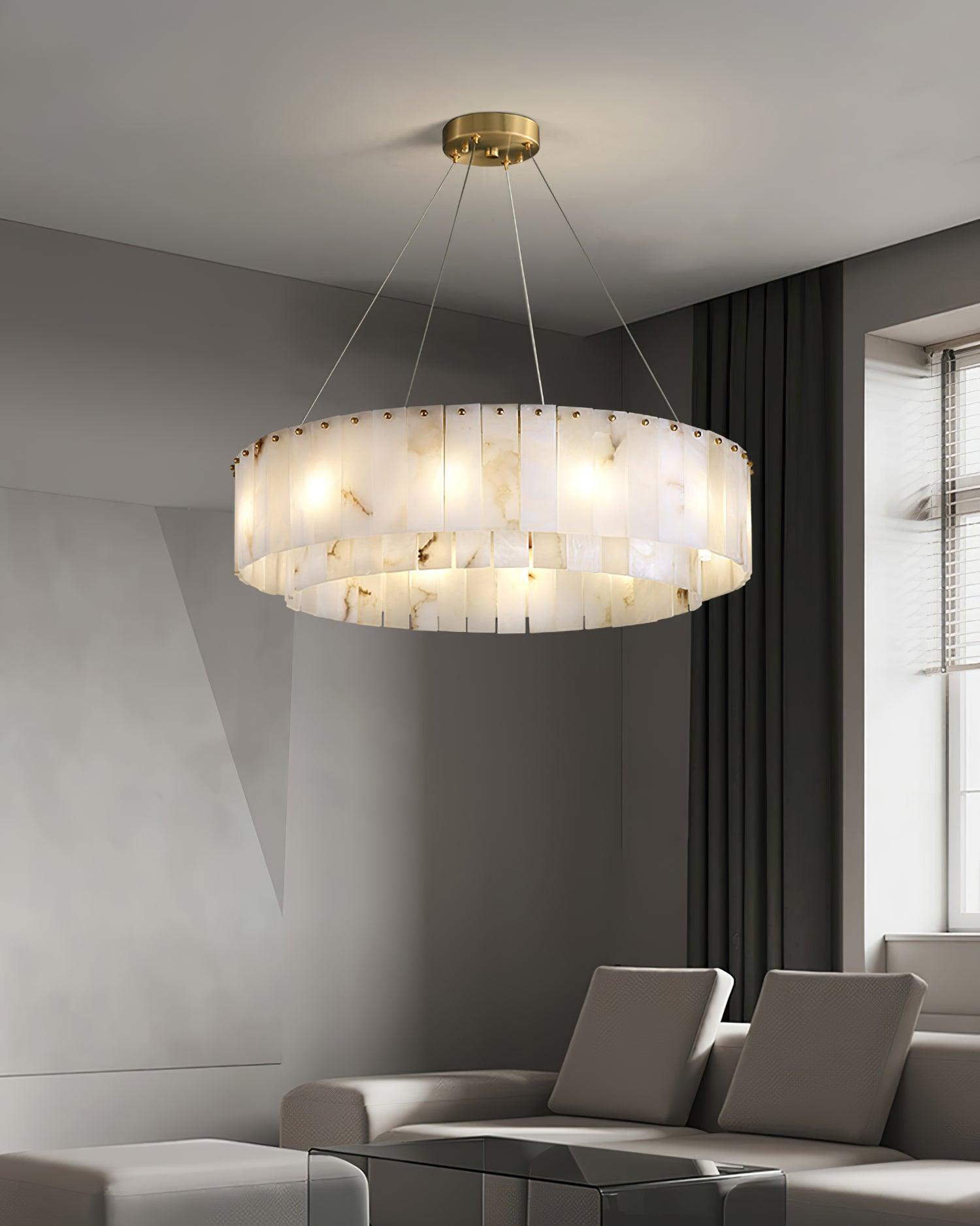 Rock Alabaster Chandelier - Cueteks
