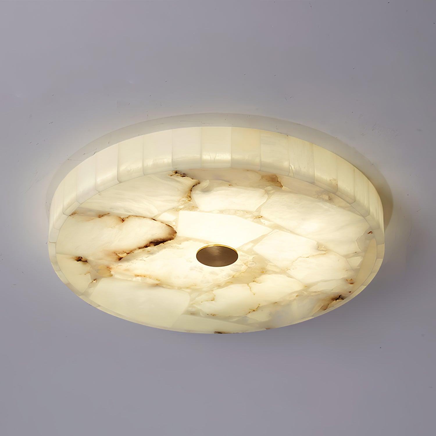 Round Alabaster Ceiling Lamp - Cueteks