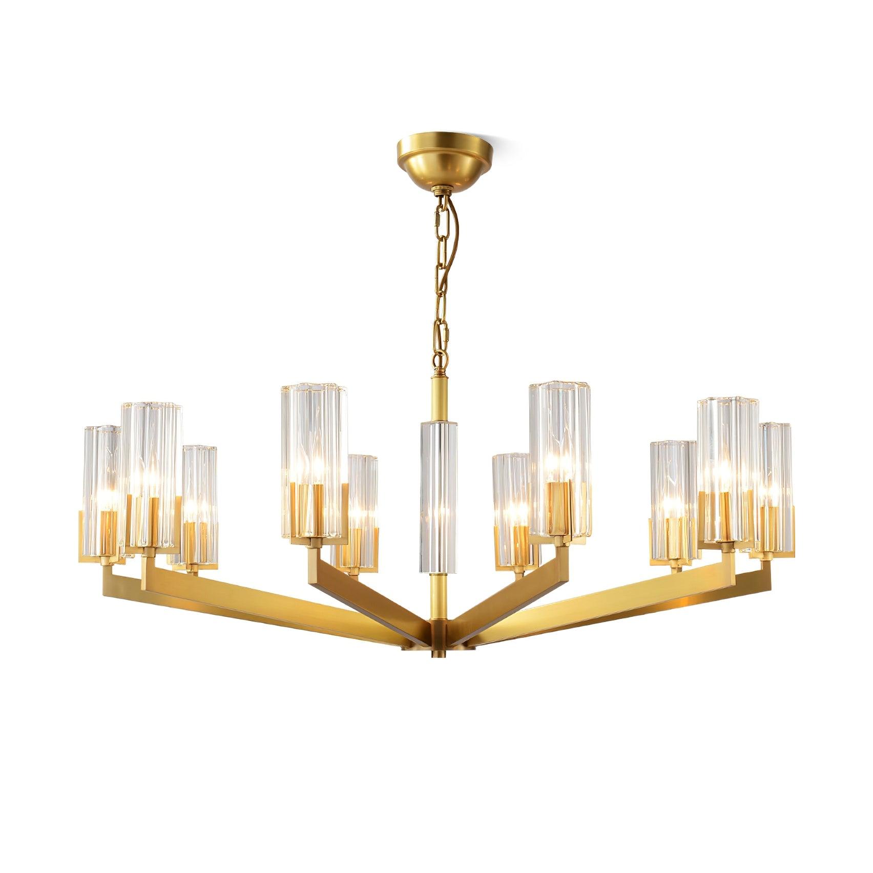 Kayla Brass Chandelier - Cueteks
