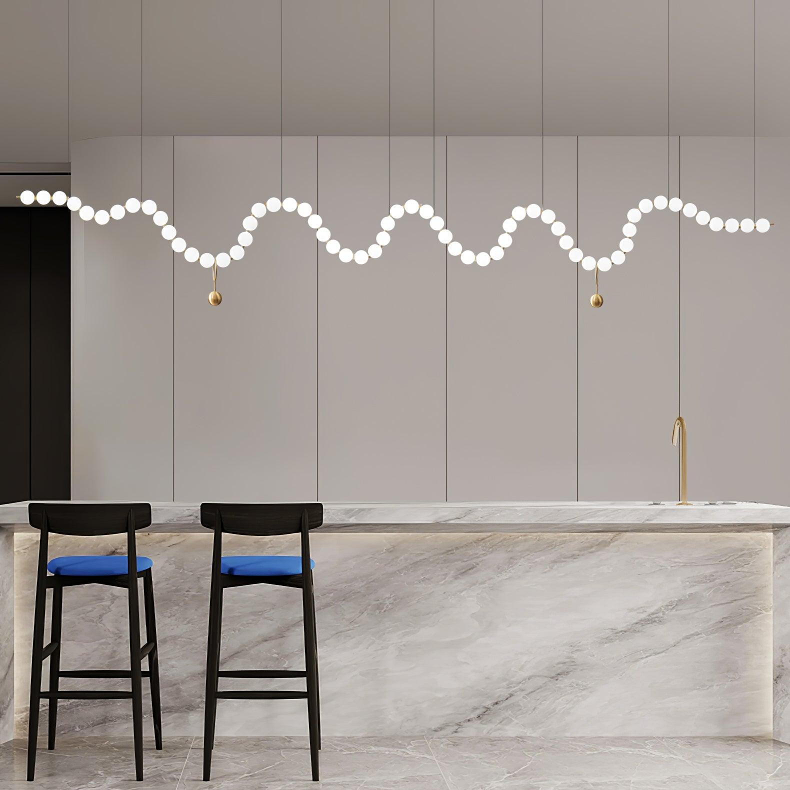 Acrylic Pearl Necklace Chandelier - Cueteks