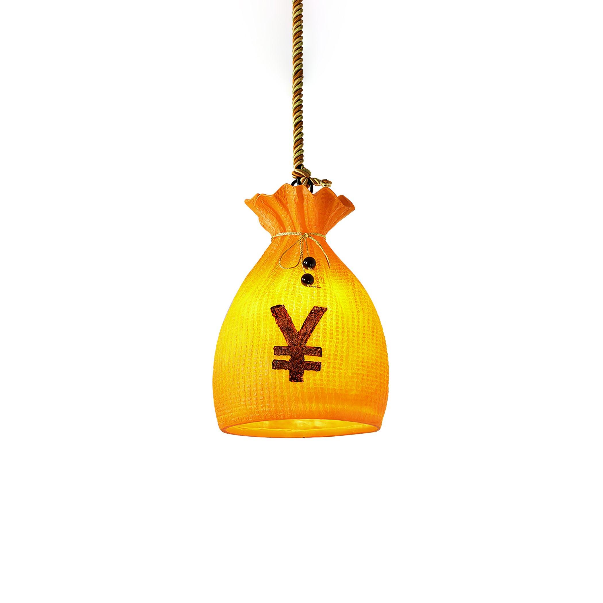 Prosperity Pouch Resin Pendant Lamp - Cueteks