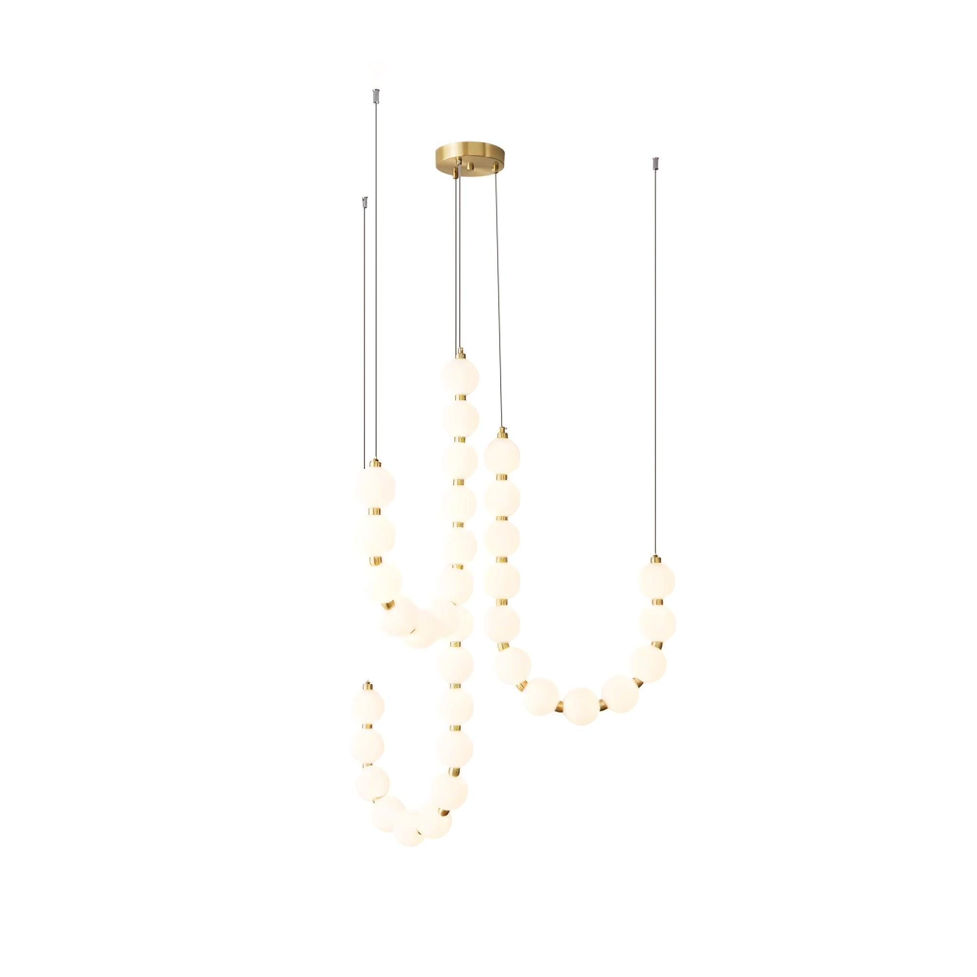 Acrylic Pearl Necklace Chandelier - Cueteks