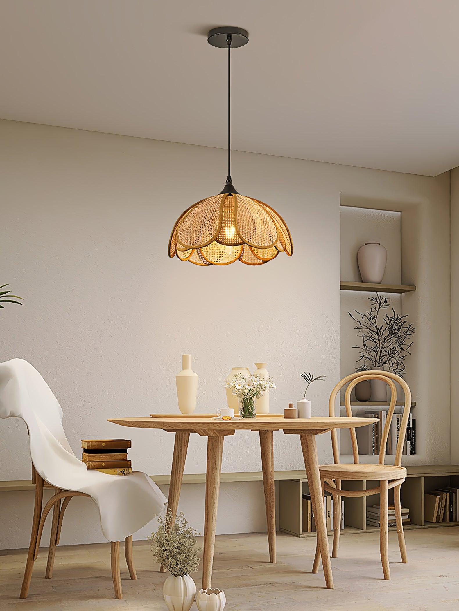 Bloom Rattan Pendant Lamp - Cueteks
