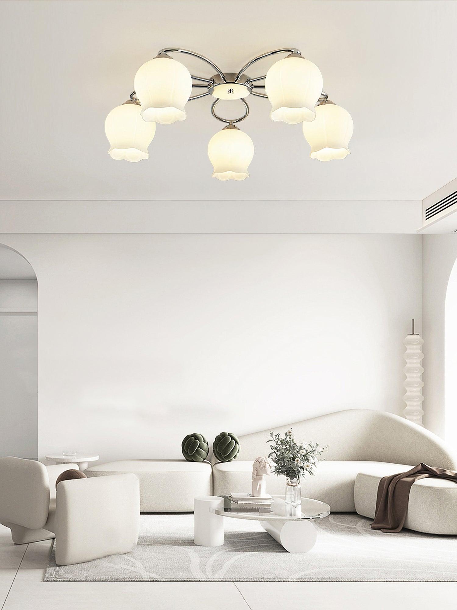 Floral Glass Ceiling Lamp - Cueteks