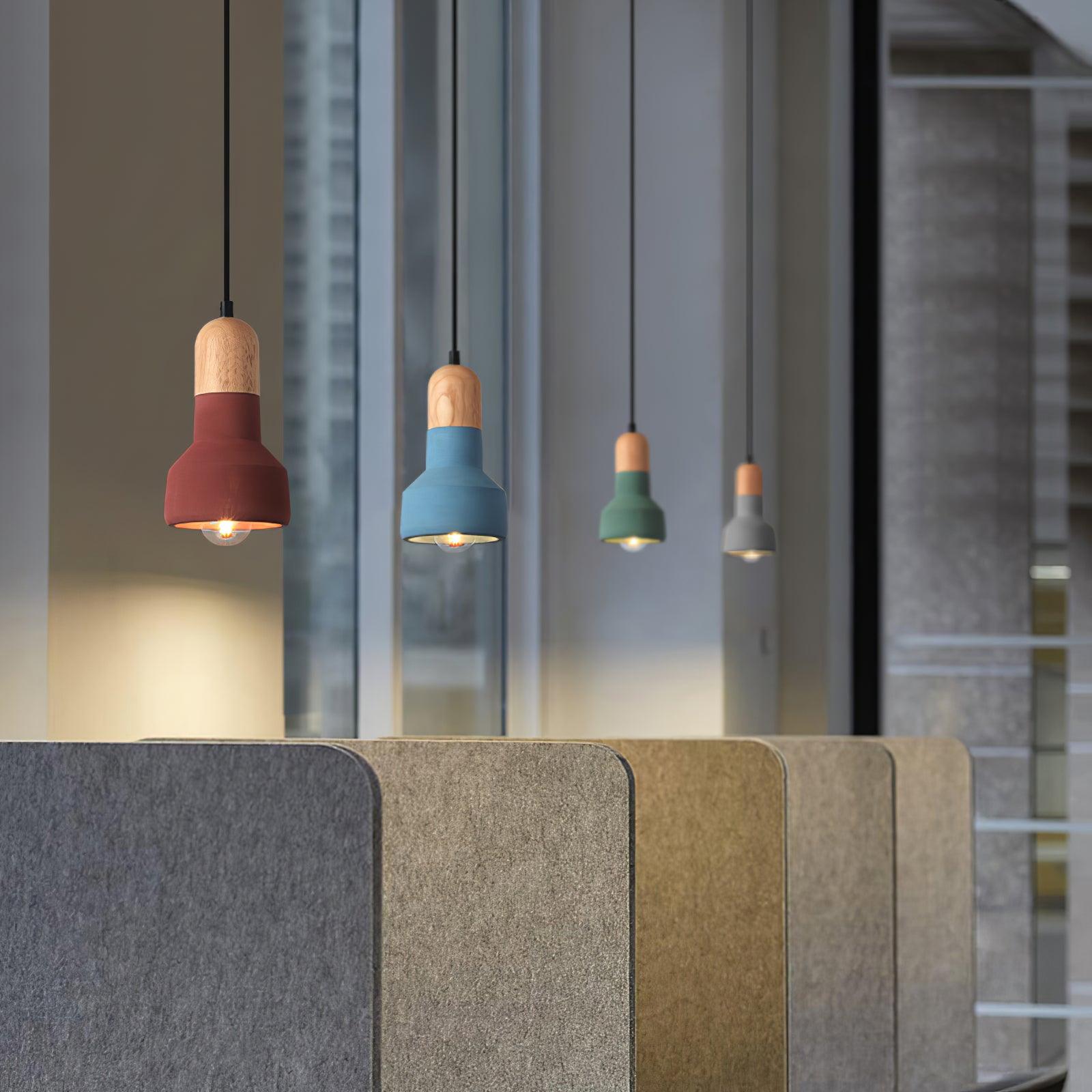 Nessa Wood Pendant Light - Cueteks
