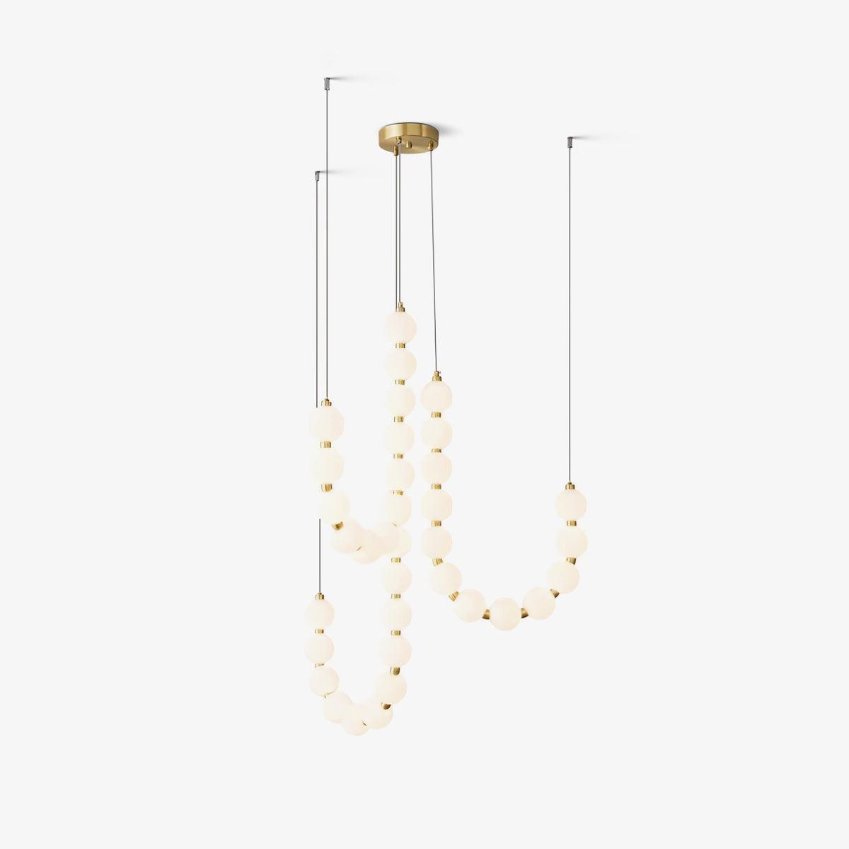 Acrylic Pearl Necklace Chandelier - Cueteks