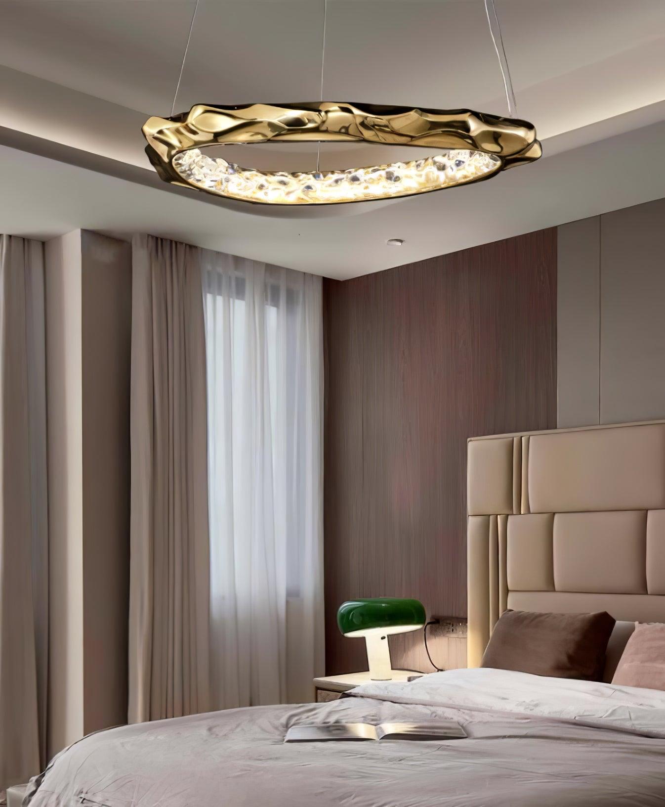 Resin Circlet Brass Pendant Lamp - Cueteks