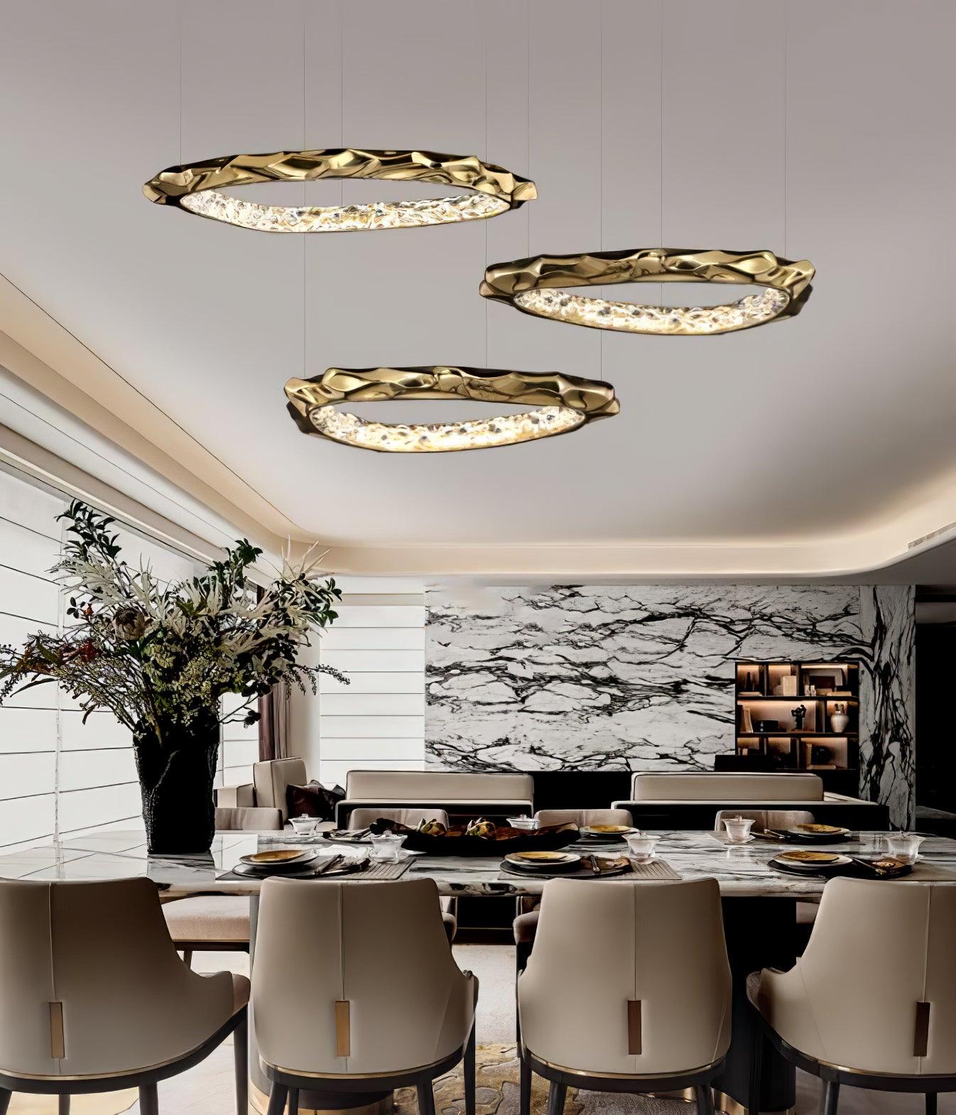 Resin Circlet Brass Pendant Lamp - Cueteks