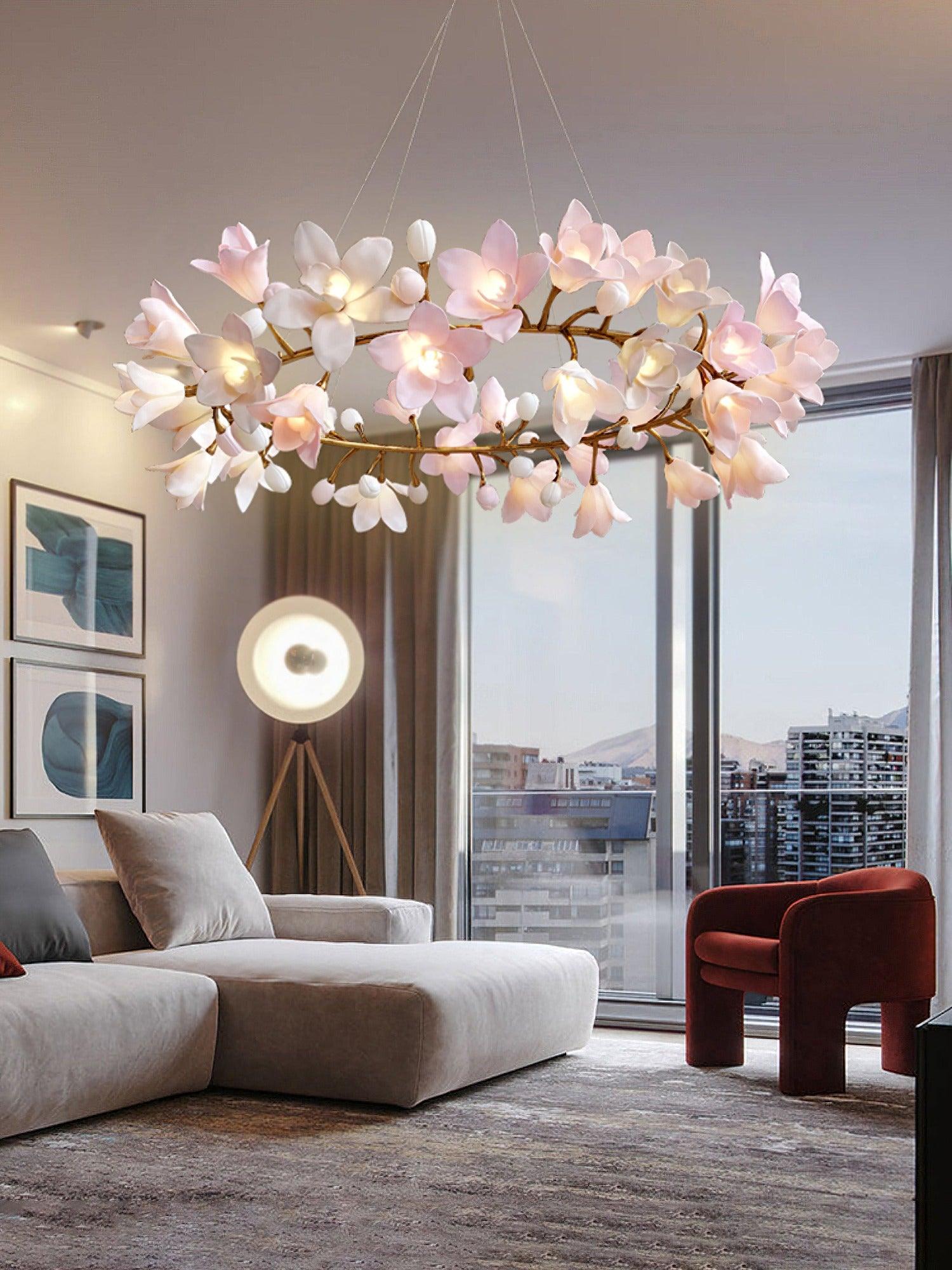 Circular Blossom Chandelier - Cueteks