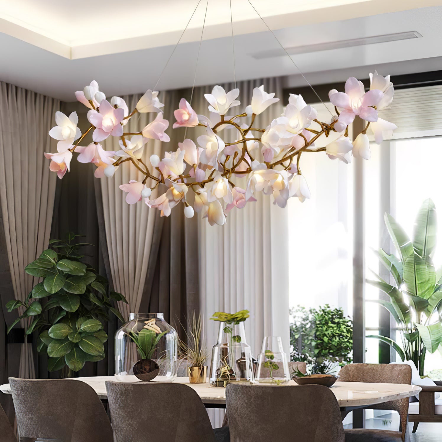 Circular Blossom Chandelier - Cueteks