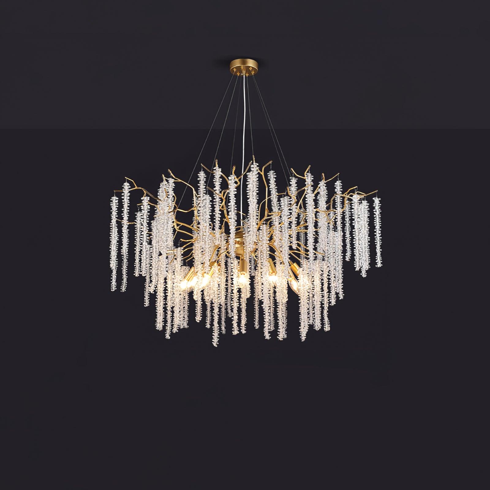 Wisteria Flower Crystal Chandelier - Cueteks